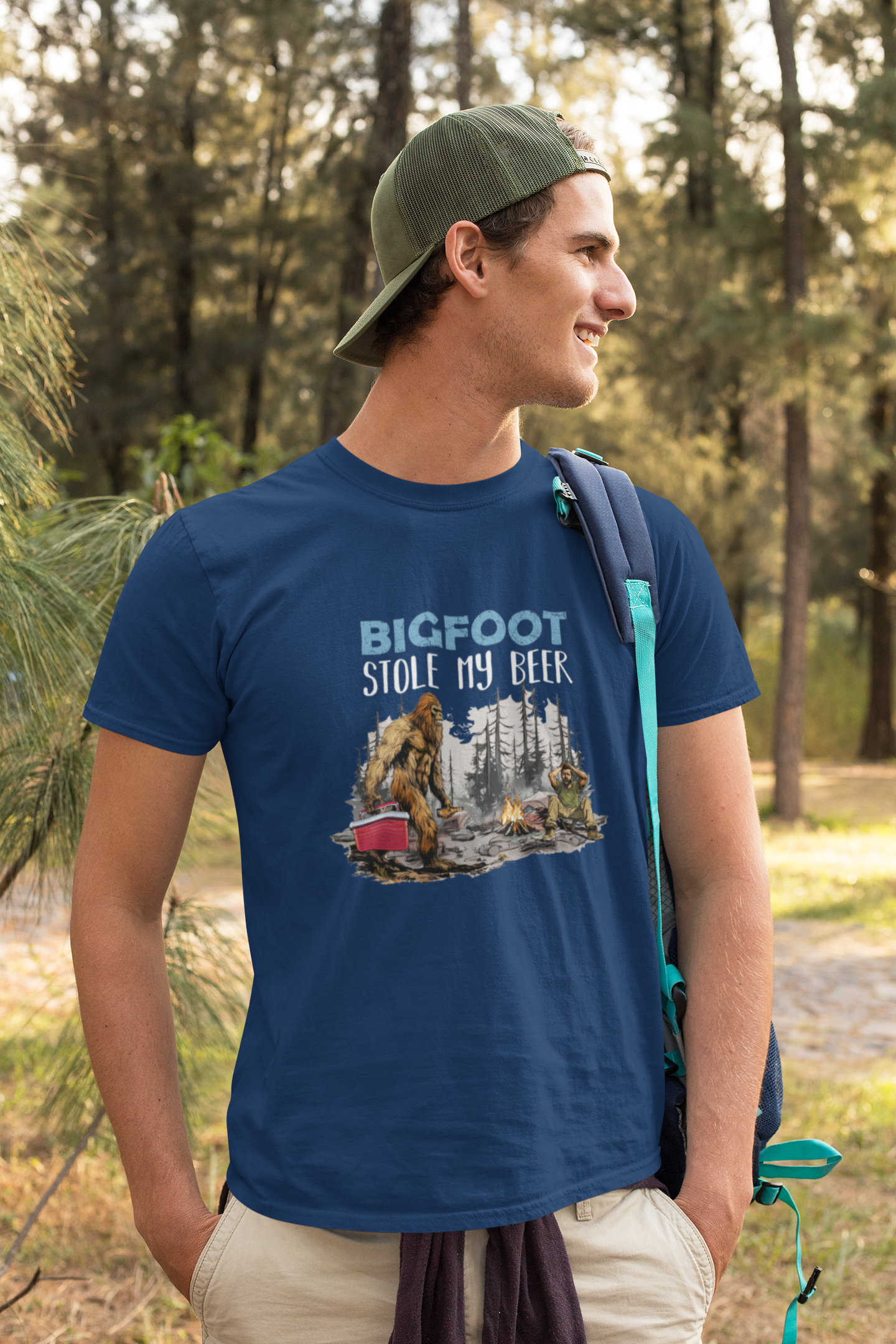 Bigfoot Stole My Beer T-Shirt (Navy Blue) Hoodie, Sweatshirt | PodTeesHub.com