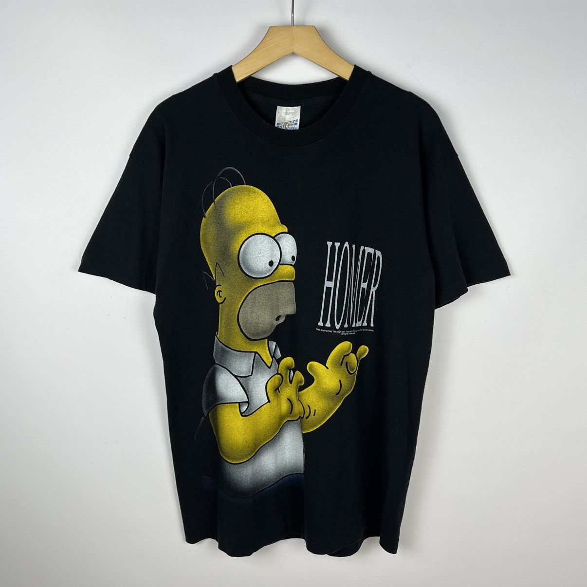 Vintage The Simpsons Homer Cartoon Tee 1997 Hoodie, Sweatshirt | PodTeesHub.com