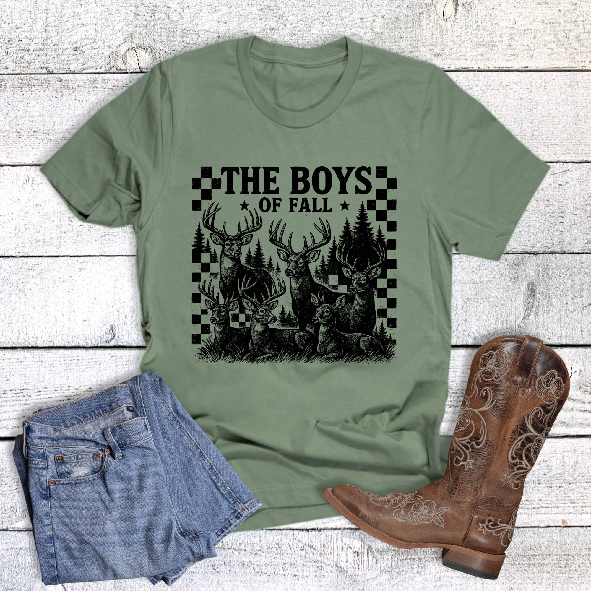 Hunting Deer the Boys of Fall Graphic Tee Hoodie, Sweatshirt | PodTeesHub.com