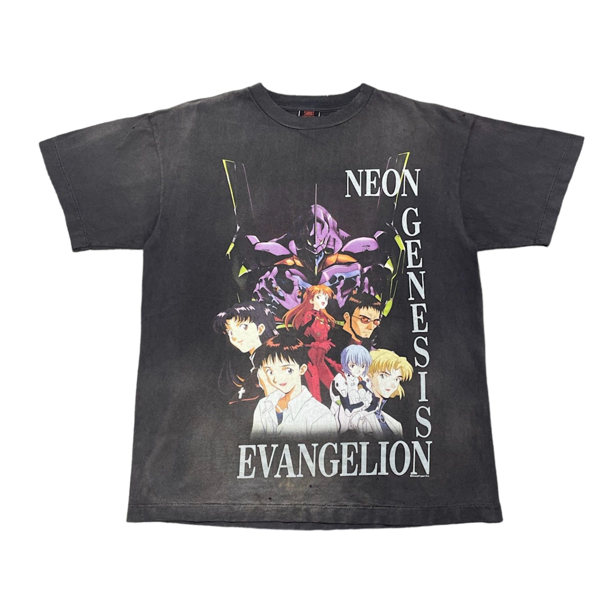 Evangelion Logo Short Sleeve Shirt Black Multi T-Shirts, Hoodie, Sweatshirt
