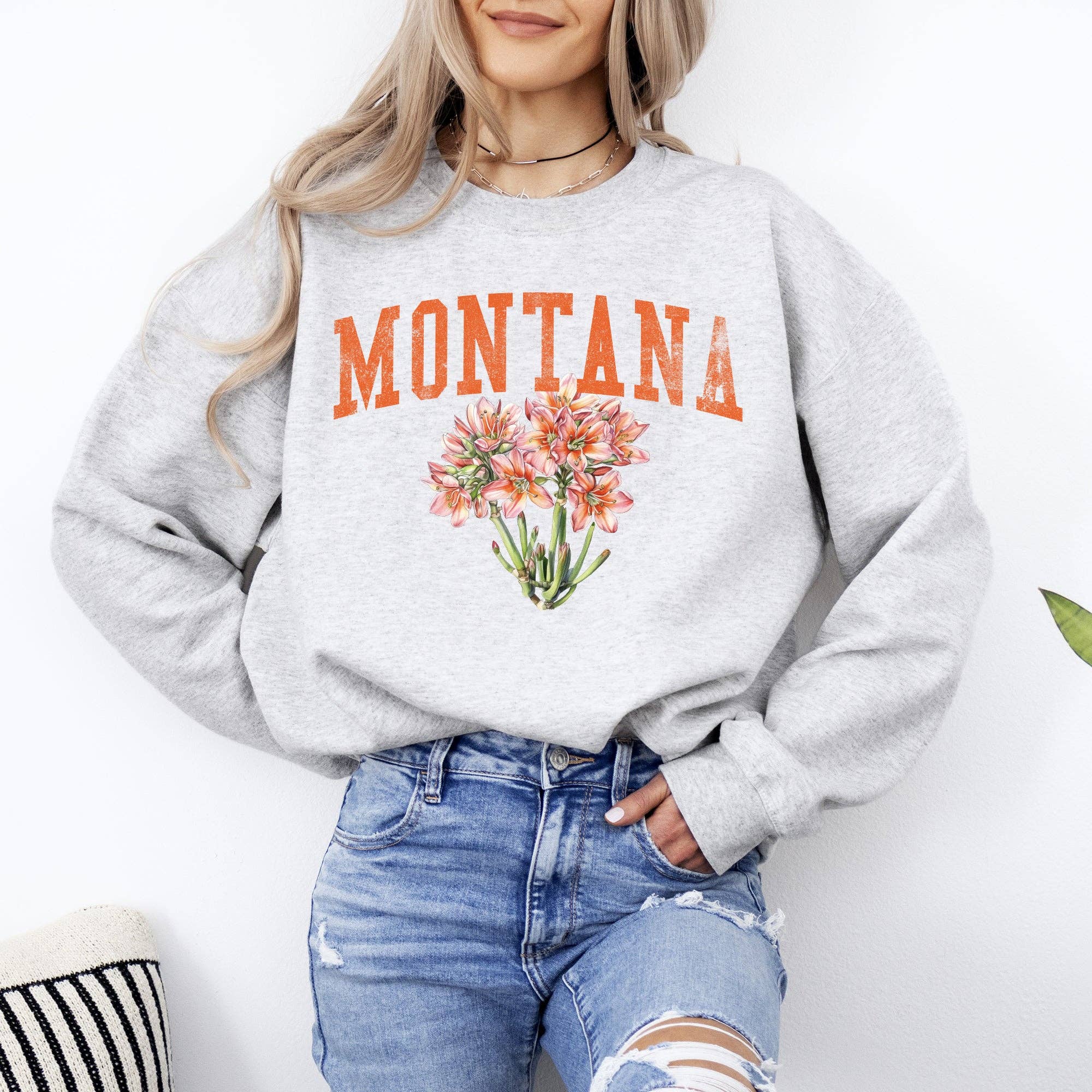 Montana State Flower Sweatshirt T-Shirts, Hoodie | PodTeesHub.com