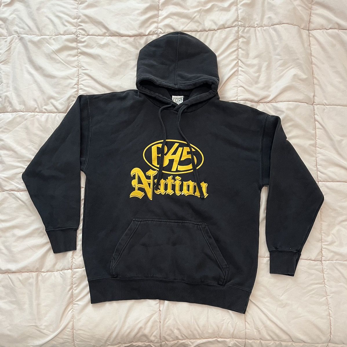 Vintage Black And Yellow Graphic Hoodie By B45 T-Shirts, Sweatshirt | PodTeesHub.com