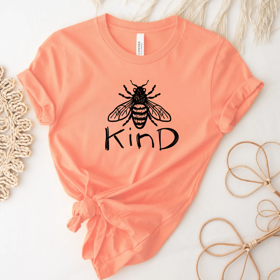 Inspirational T-Shirt Be Kind Bee Kind Softstyle Graphic Tee Hoodie, Sweatshirt | PodTeesHub.com