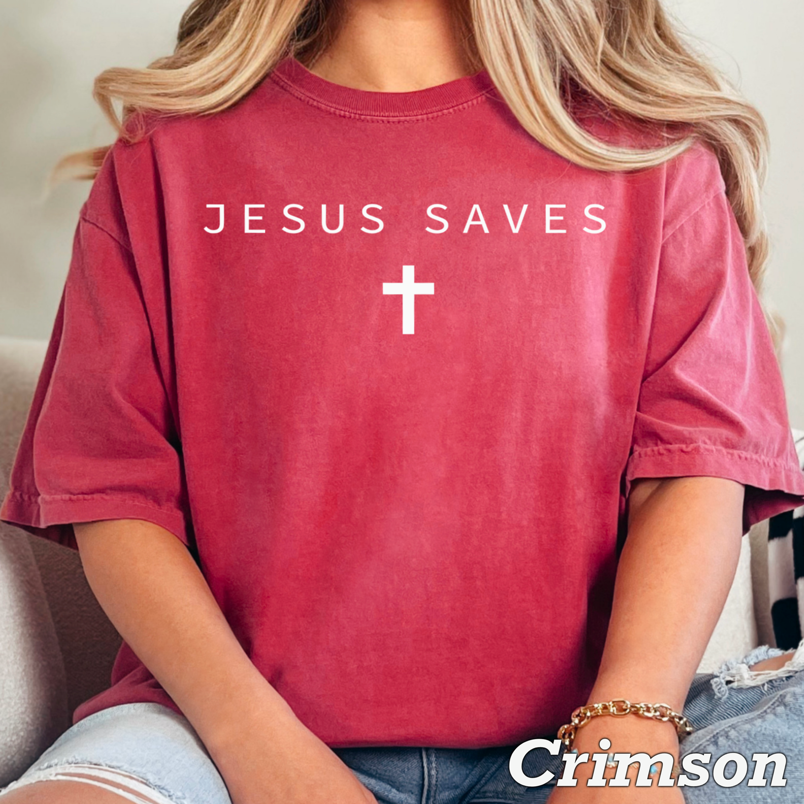 Jesus Saves Christian Graphic Shirt | Comfort Color Hoodie, Sweatshirt | PodTeesHub.com