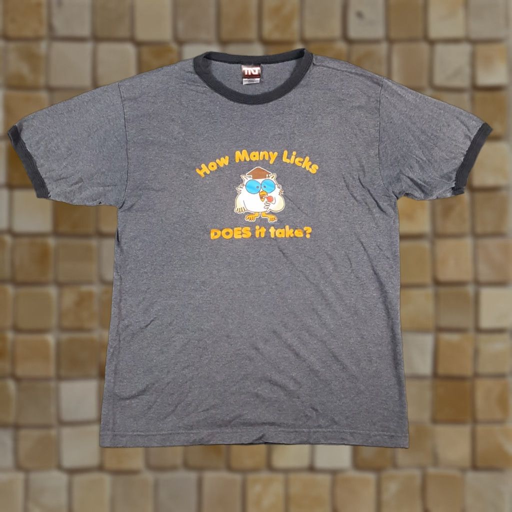 Etro Vintage Tnt How Many Licks Tootsie Pop Candy Ringer Size S Owl Retro T Shirt Hoodie, Sweatshirt | PodTeesHub.com