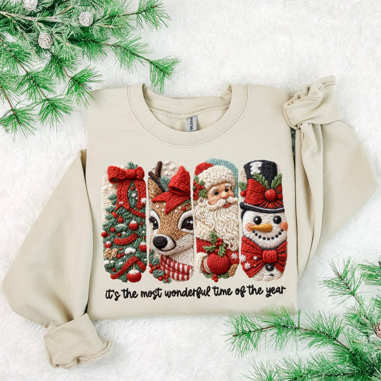 Faux Yarn Most Wonderful Time Sweatshirt T-Shirts, Hoodie | PodTeesHub.com