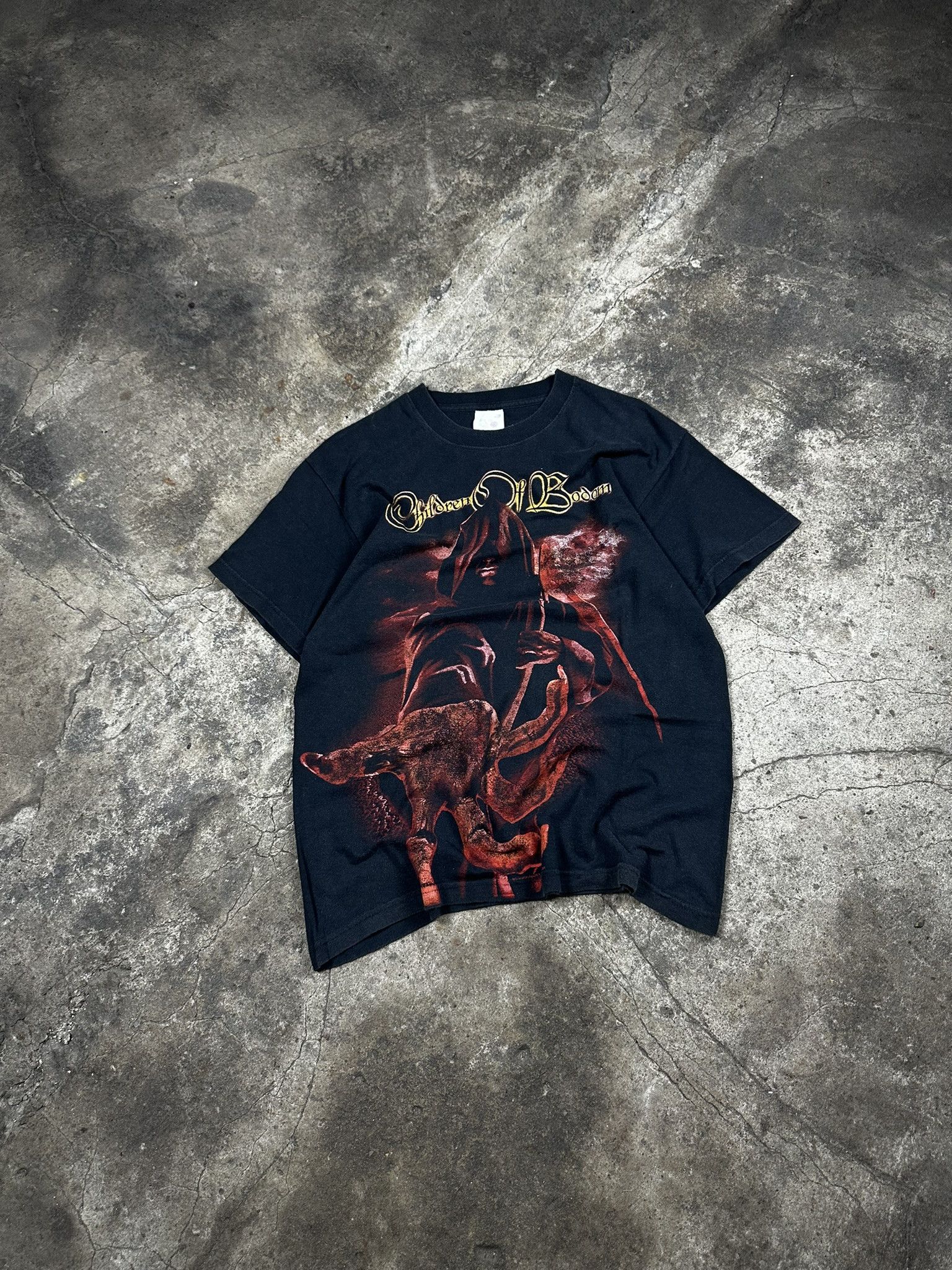 Band Tees 2001 Children Of Bodom Reaper Metal Band T Shirt 00s Hoodie, Sweatshirt | PodTeesHub.com