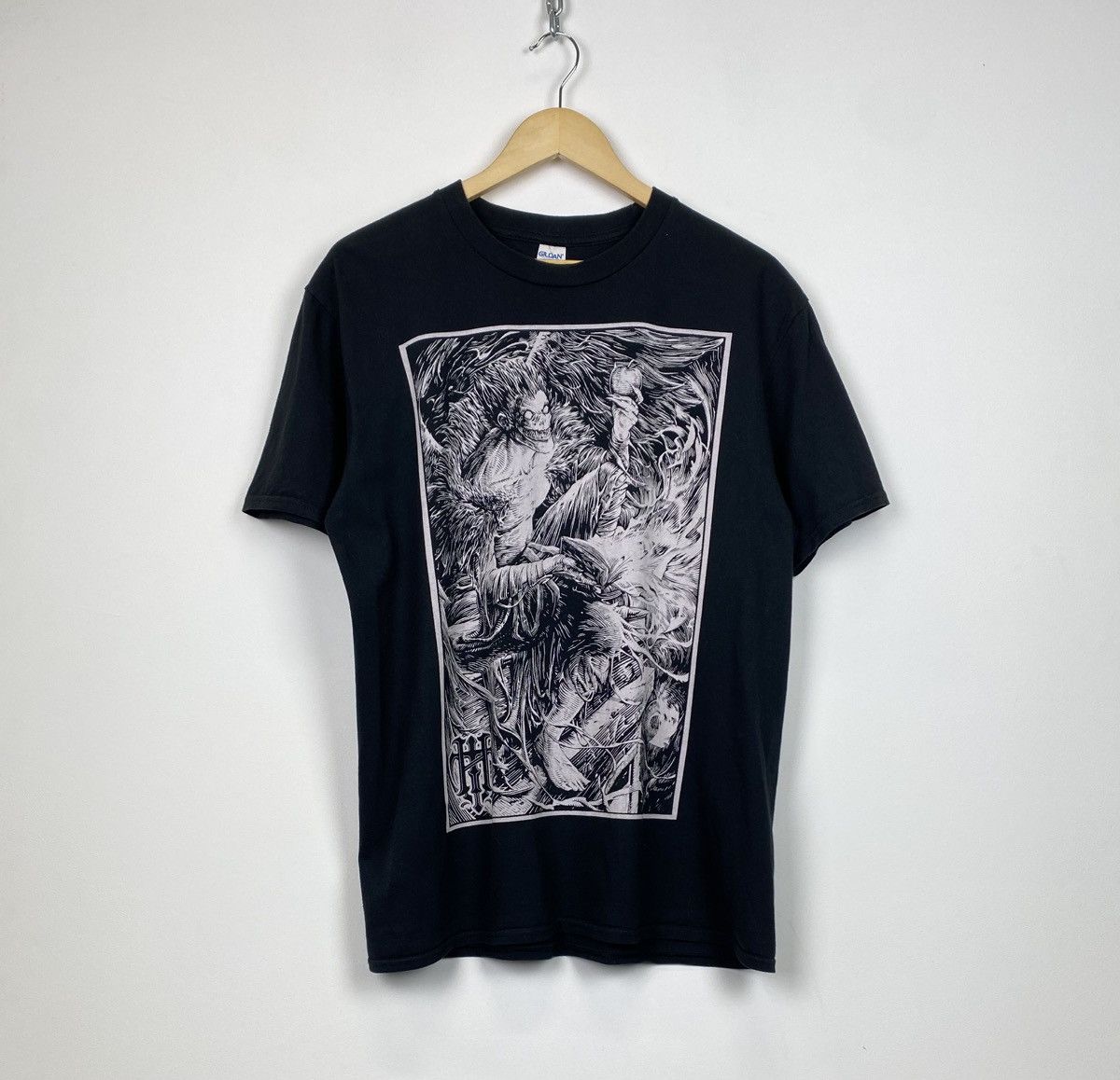 Death Note Anime T Shirt Size L Short Sleeve Top Black Y2k Hoodie, Sweatshirt | PodTeesHub.com