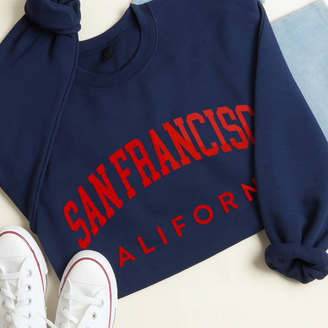 San Francisco  California Crewneck Sweatshirt T-Shirts, Hoodie | PodTeesHub.com