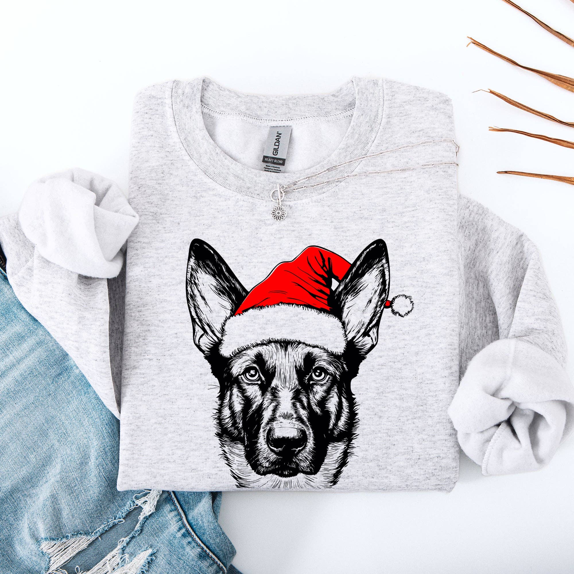 Belgian Malinois, Santa, Dog, Christmas, Pet Sweatshirt T-Shirts, Hoodie | PodTeesHub.com