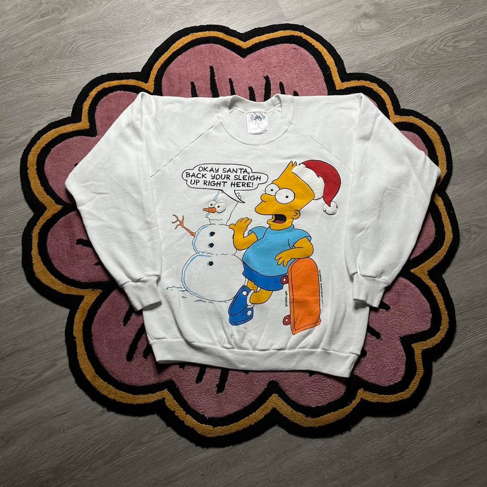 Vintage 90 S Bart Simpson Xmas Puff Print T-Shirts, Hoodie, Sweatshirt