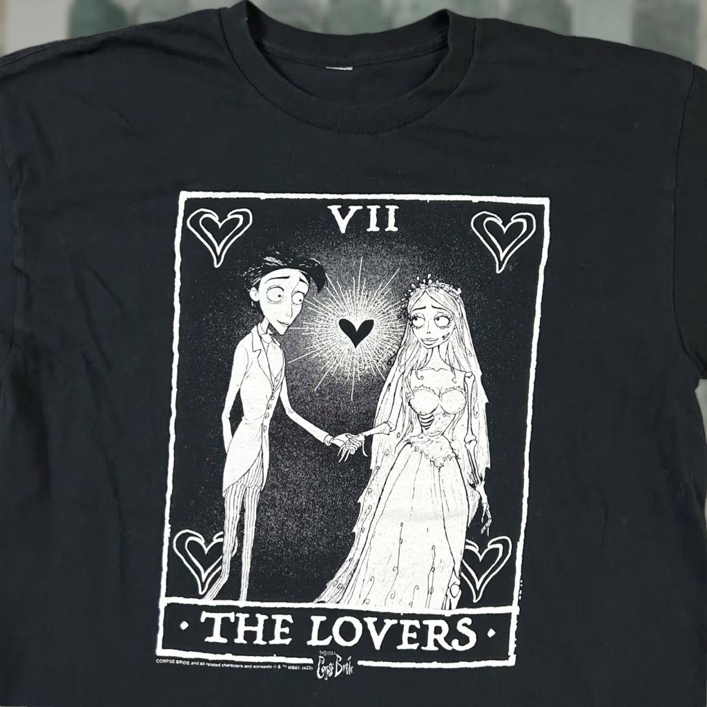 Gildan Vintage Corpse Bride Lovers Size L Black Gothic Geek Punk Tattoo Skull Graph T-Shirts, Hoodie, Sweatshirt