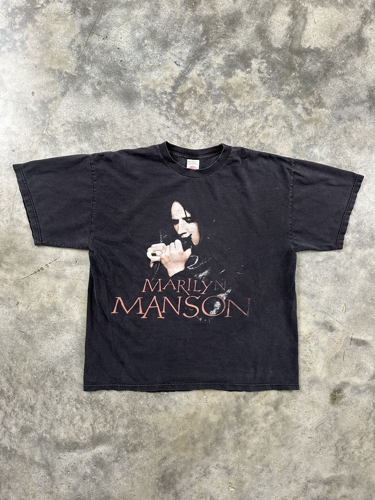 Vintage Marilyn Manson Distressed Tee Sz Xl Tennessee River Hoodie, Sweatshirt | PodTeesHub.com