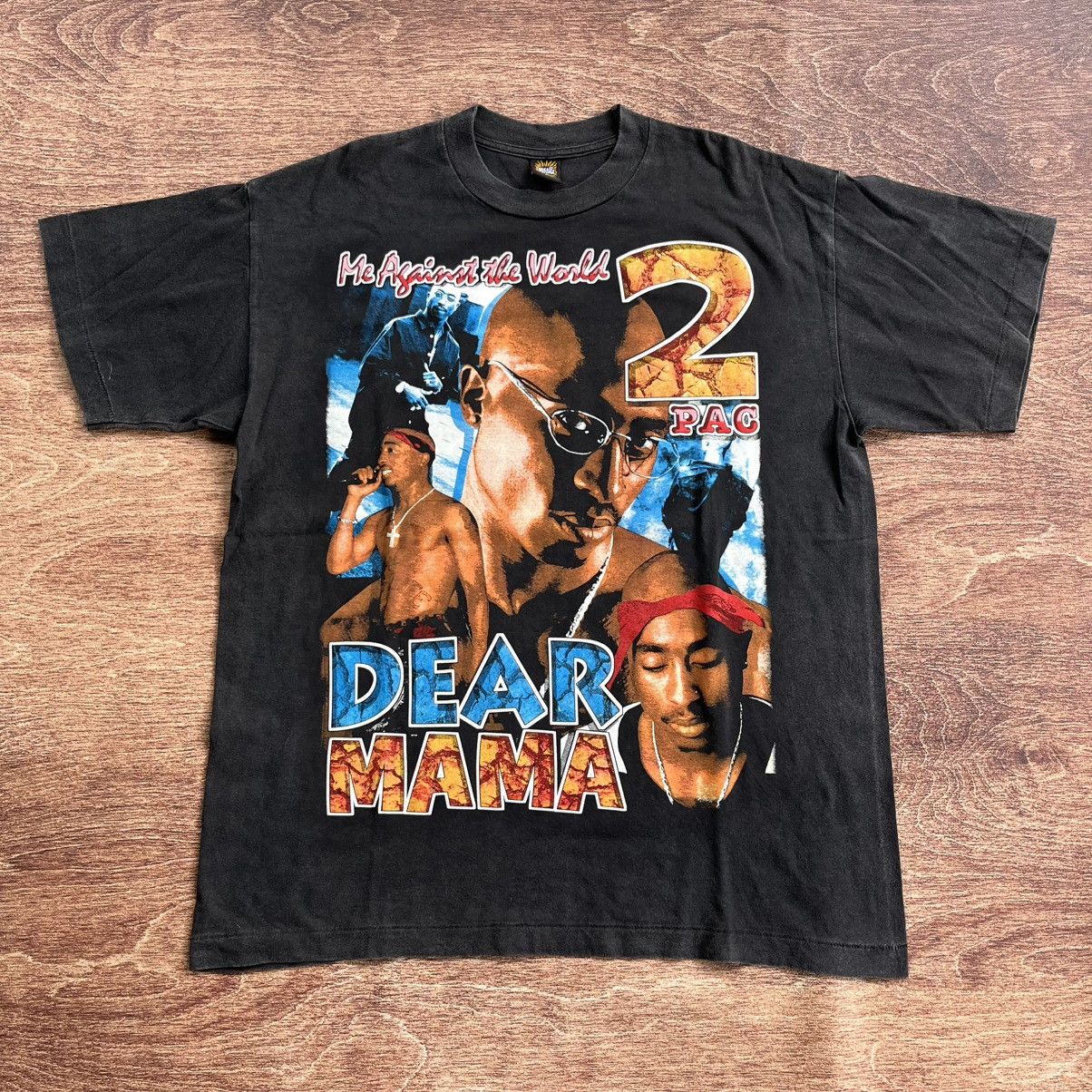 Vintage Very Rare Bootleg Raptees Tupac Dear Mama T Shirt Hoodie, Sweatshirt | PodTeesHub.com