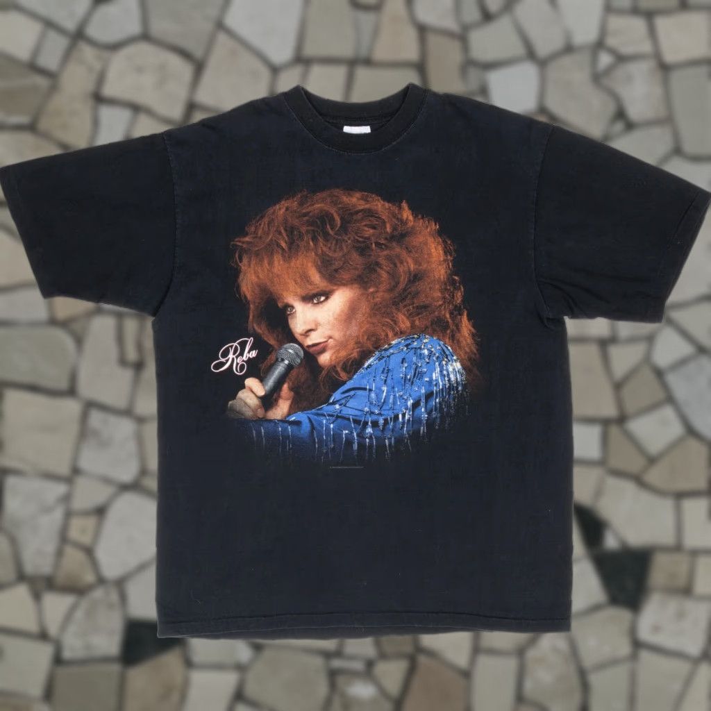 Vintage Reba Mcentire 20 Year Anniversary Tee Shirt 1996 Large Black 100 Cotton Unisex Graph Hoodie, Sweatshirt