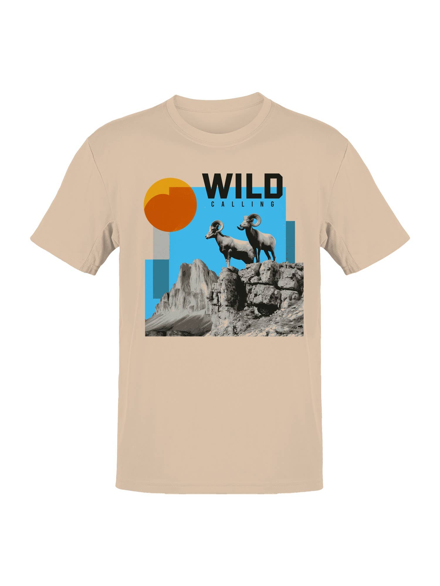 Majestic Mountain Bighorn Adventure Men's T-Shirt Hoodie, Sweatshirt | PodTeesHub.com