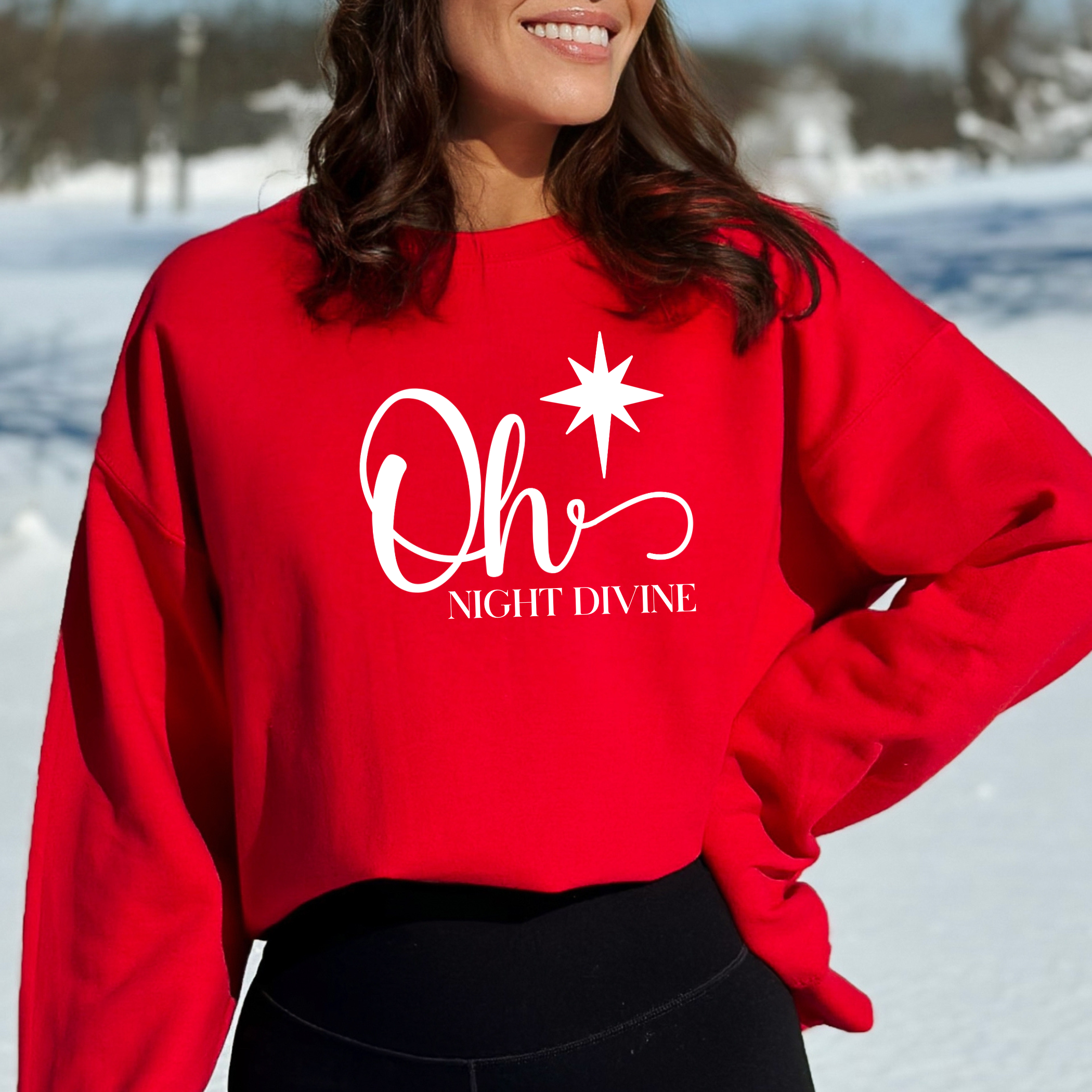 Oh Night Divine Christmas Carol Preppy Christmas Sweatshirt T-Shirts, Hoodie | PodTeesHub.com