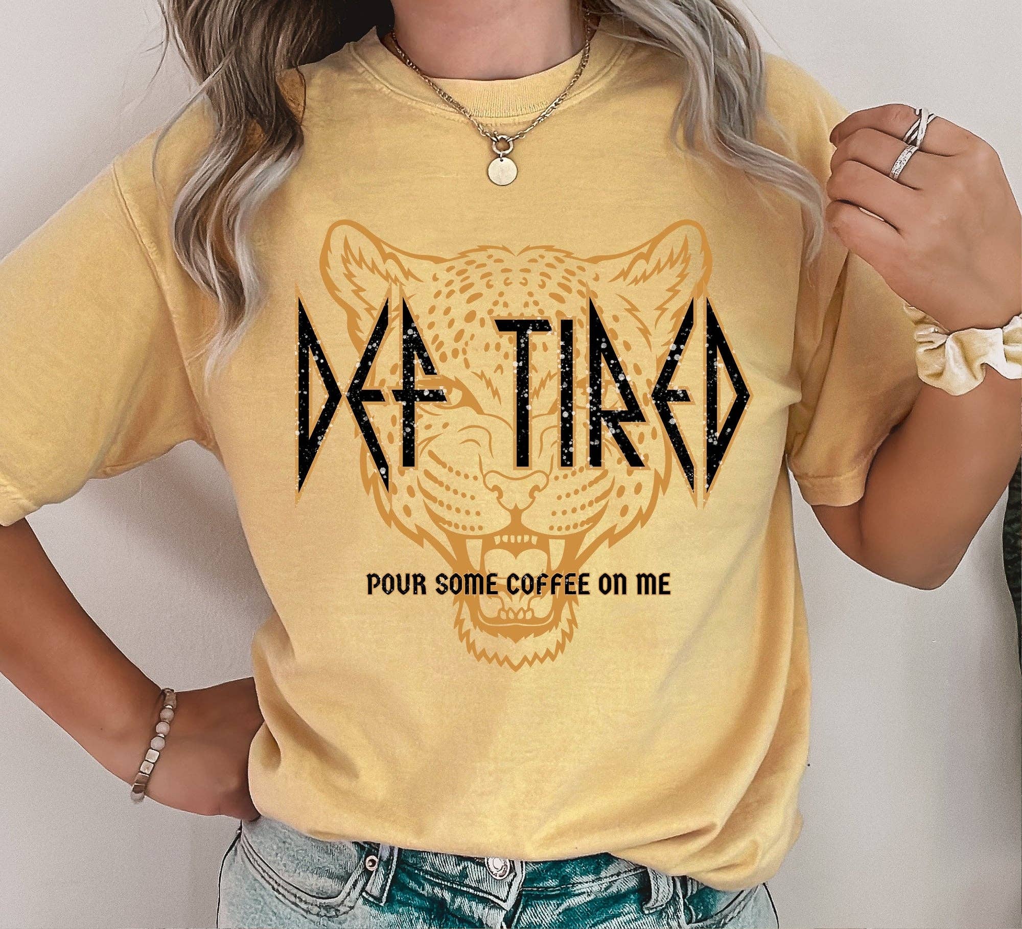 Def Tired Leopard Music T-Shirt Hoodie, Sweatshirt | PodTeesHub.com