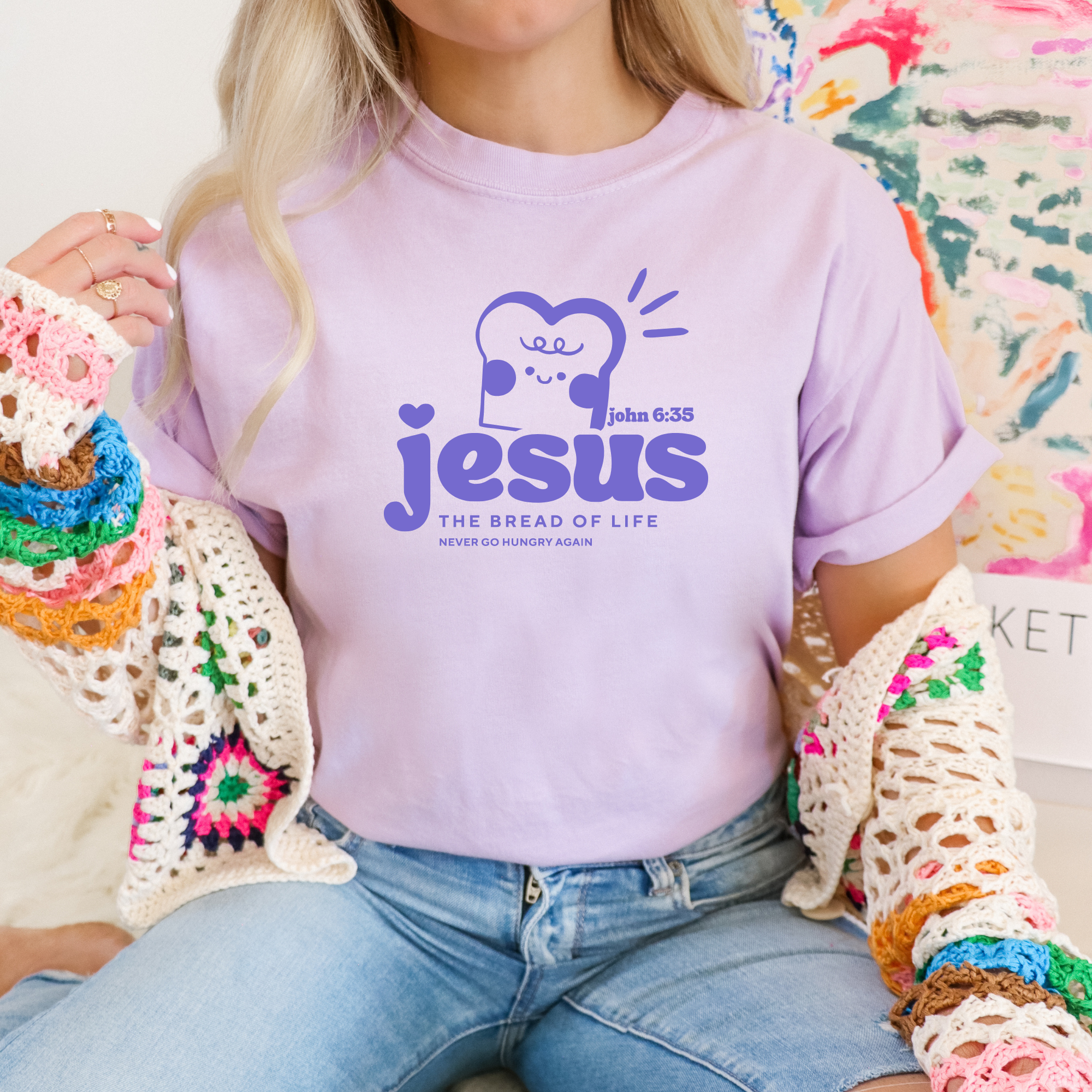 Jesus Bread of Life Cute Kawaii Summer 2025 Graphic Tee Hoodie, Sweatshirt | PodTeesHub.com