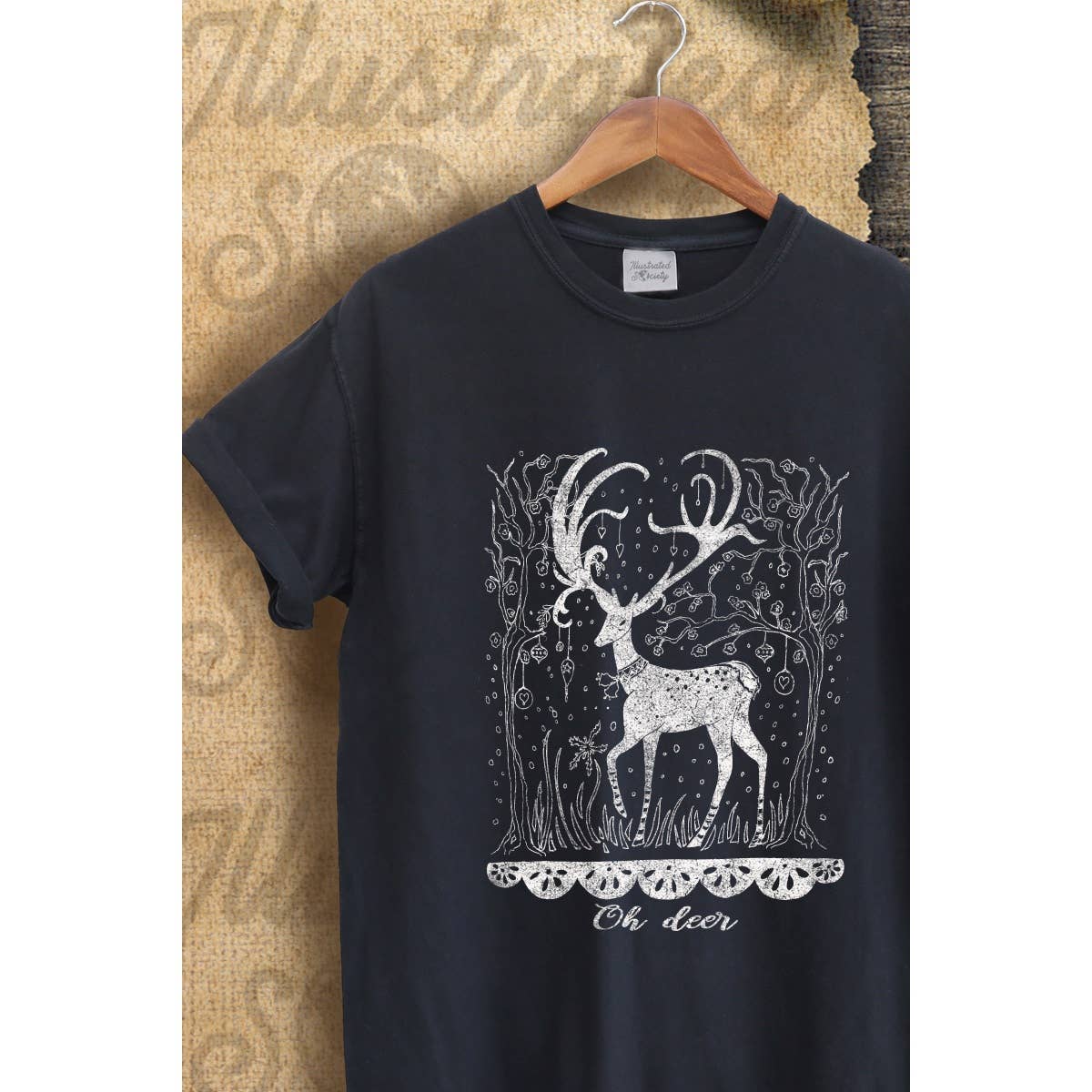 Oh Deer Christmas  Vintage Graphic  Tee Hoodie, Sweatshirt | PodTeesHub.com
