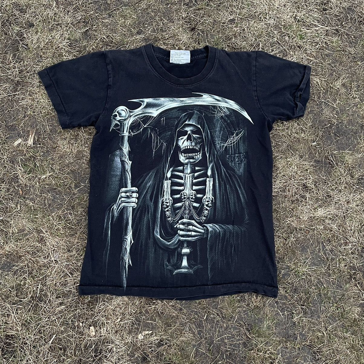 Vintage 90s 666 Skulls Sexy Vamp Dead Face Horror Tee 90s Hoodie, Sweatshirt | PodTeesHub.com