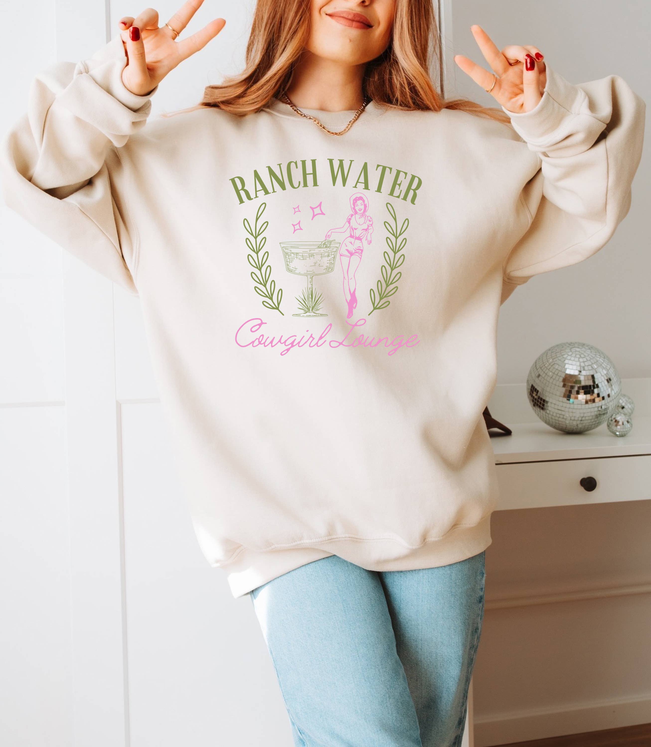 Cowgirl Cocktail Club, Cocktail Sweatshirt, Ranch Water T-Shirts, Hoodie | PodTeesHub.com