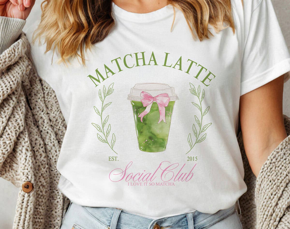 Matcha Latte Social Club -  Cute Matcha T-Shirt Hoodie, Sweatshirt | PodTeesHub.com