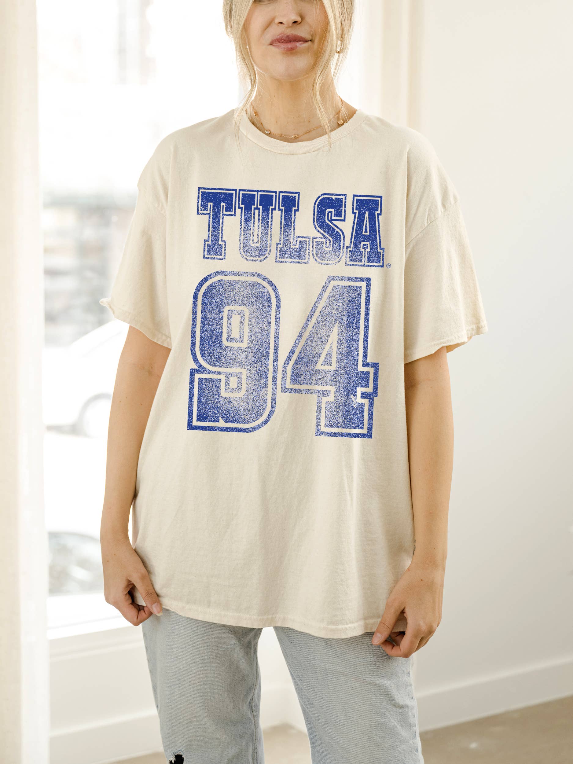 University of Tulsa Tu Player Off White Thrifted Tee Hoodie, Sweatshirt | PodTeesHub.com