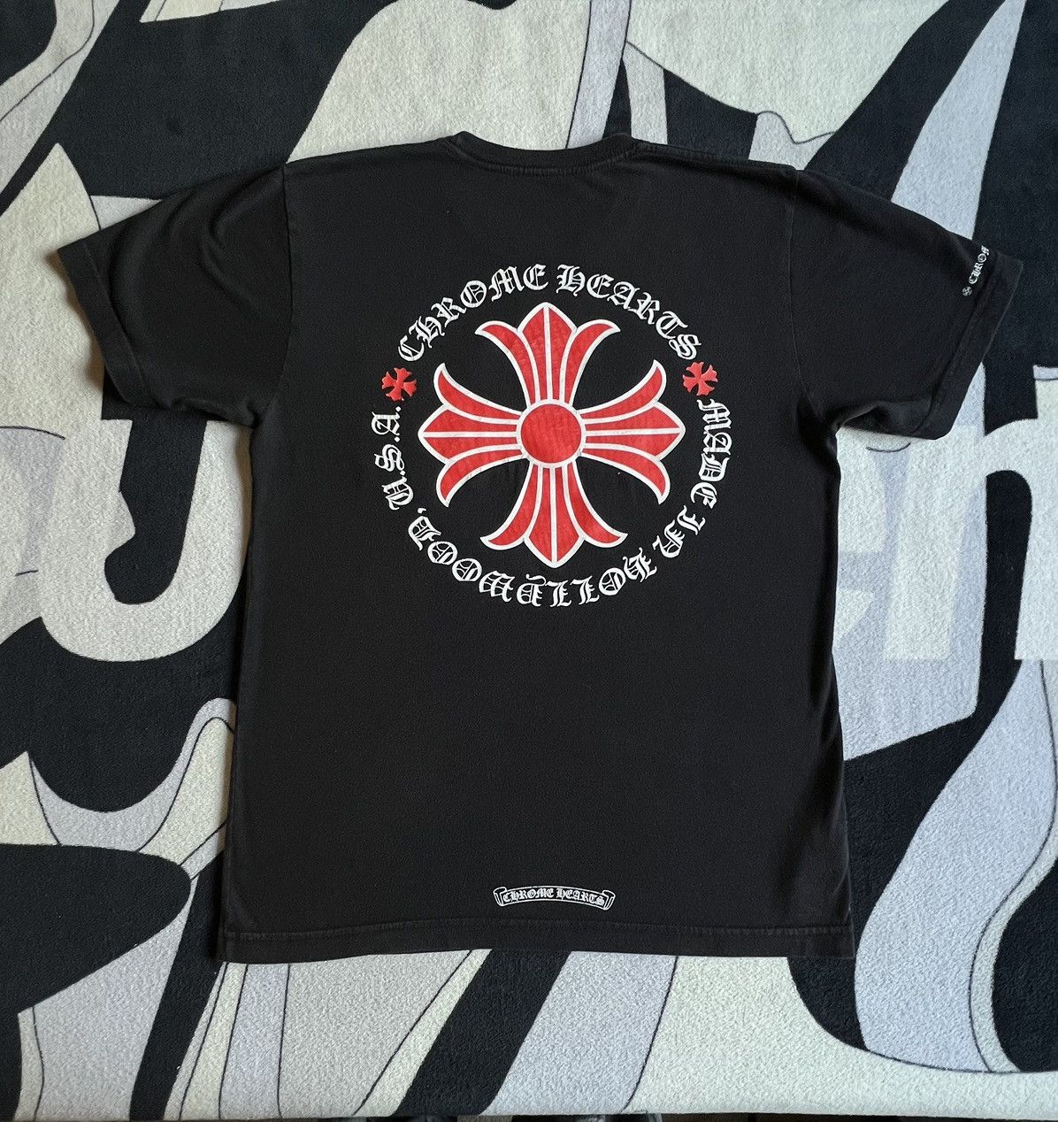 Hearts Chrome Hearts Made In Hollywood Plus Cross T Shirt Red Hoodie, Sweatshirt | PodTeesHub.com