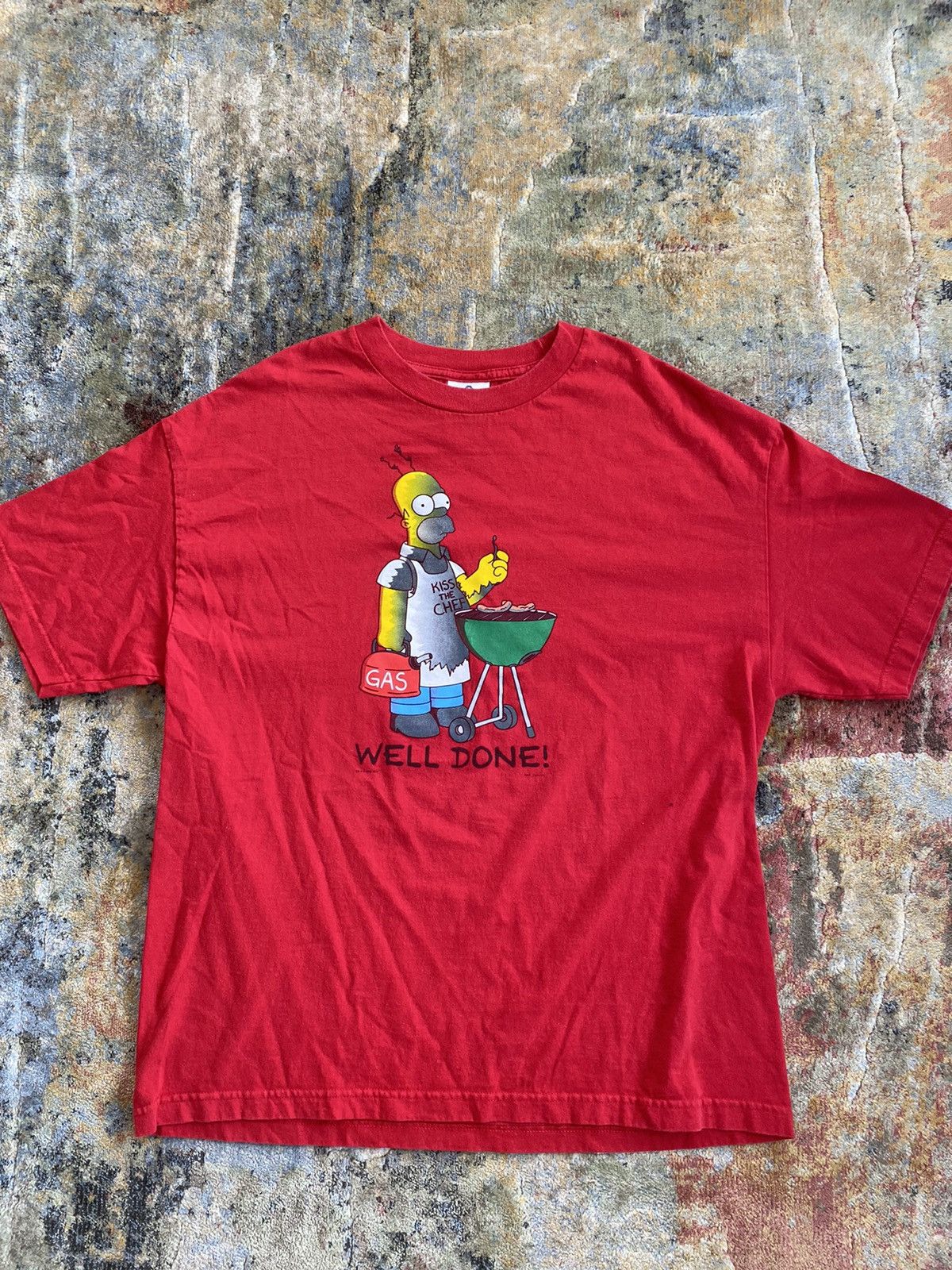 Vintage Red Homer Simpson The Simpsons Graphic Tee Shirt Hoodie, Sweatshirt | PodTeesHub.com