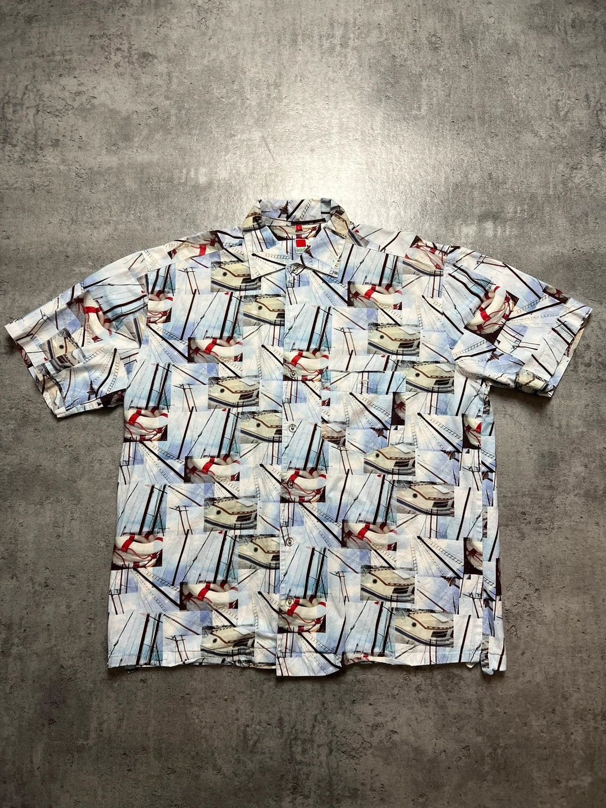 Vintage 90s Yacht Printed Shirt Benetti Hoodie, Sweatshirt | PodTeesHub.com