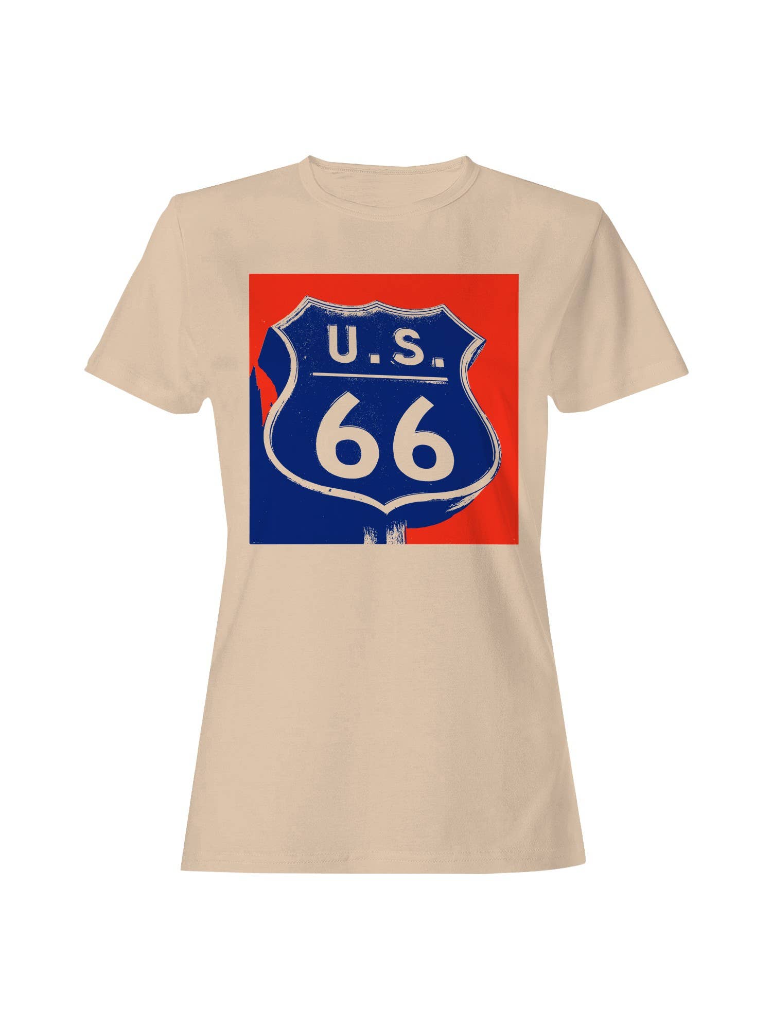 Iconic U.S. Route 66 Shield Sign Women's T-Shirt Hoodie, Sweatshirt | PodTeesHub.com