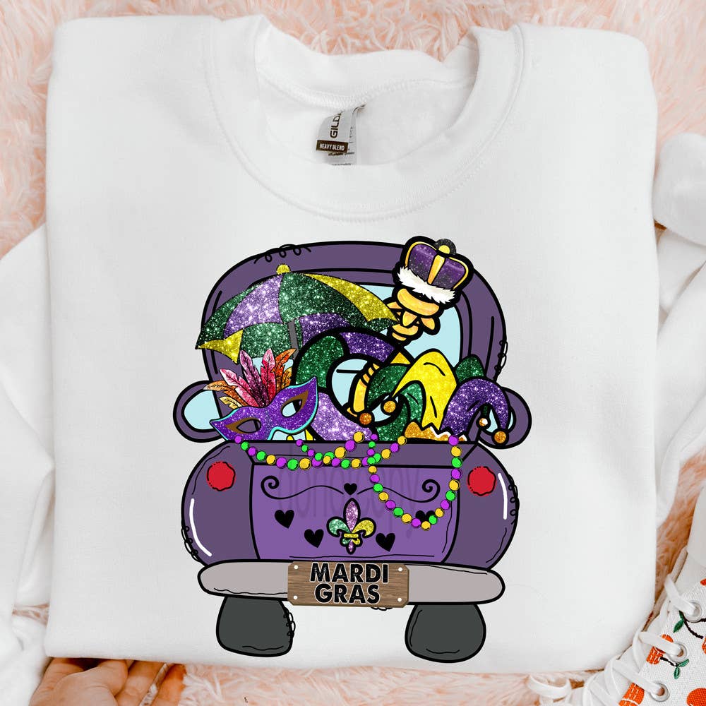 Mardi Gras Truck Sweatshirt T-Shirts, Hoodie | PodTeesHub.com