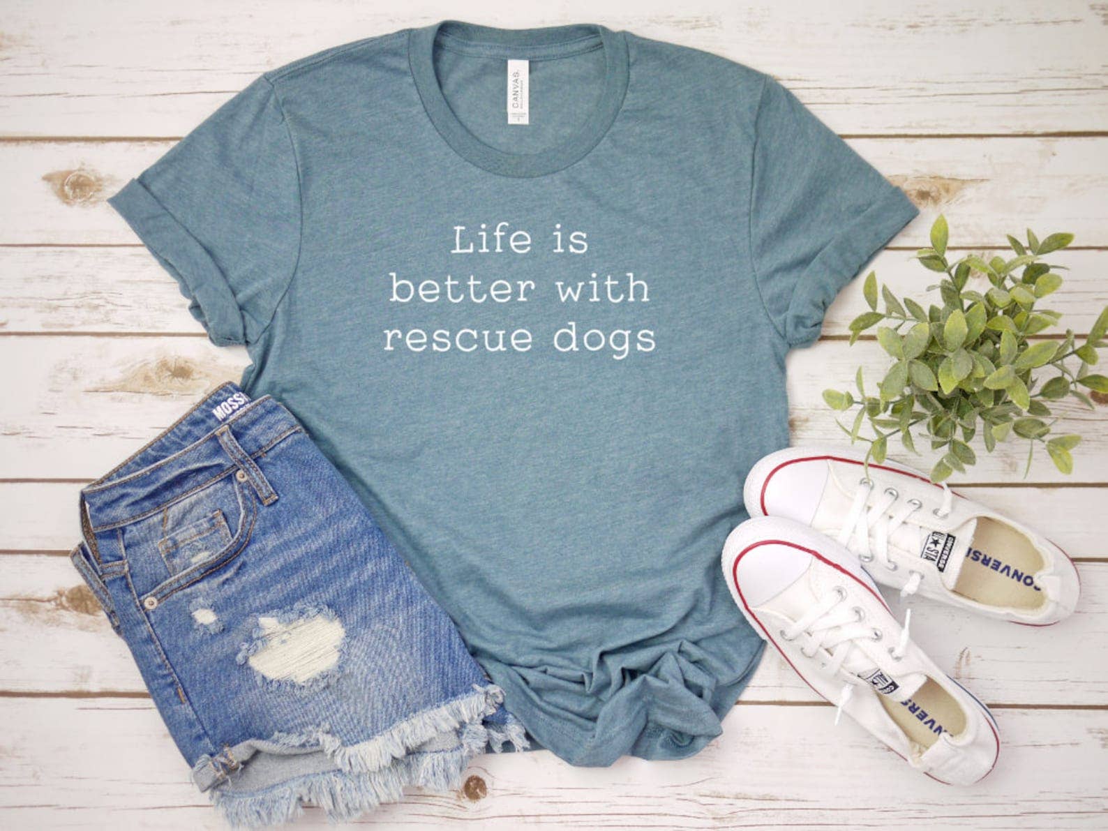 Life Is Better with Rescue Dogs T-Shirt Hoodie, Sweatshirt | PodTeesHub.com