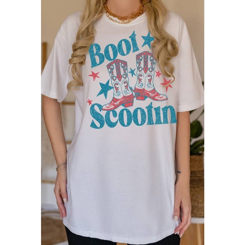 Scootin Boot - Oversized Unisex T Shirt Hoodie, Sweatshirt | PodTeesHub.com