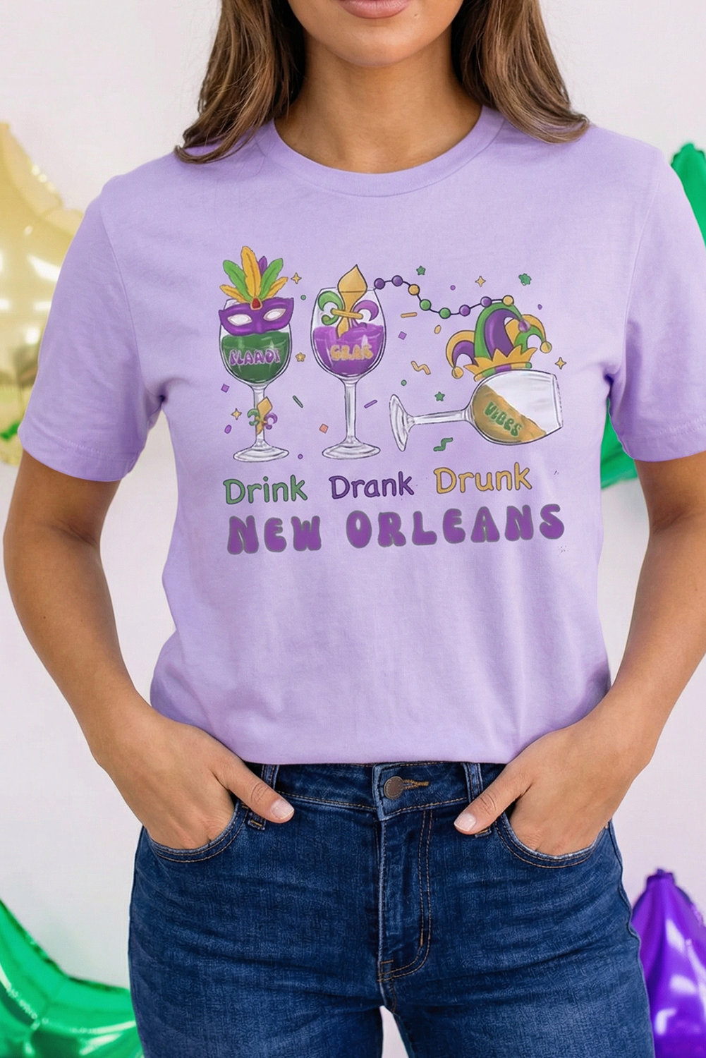 Mardi Gras New Orleans Graphic T Shirt (S-Xl) Hoodie, Sweatshirt | PodTeesHub.com
