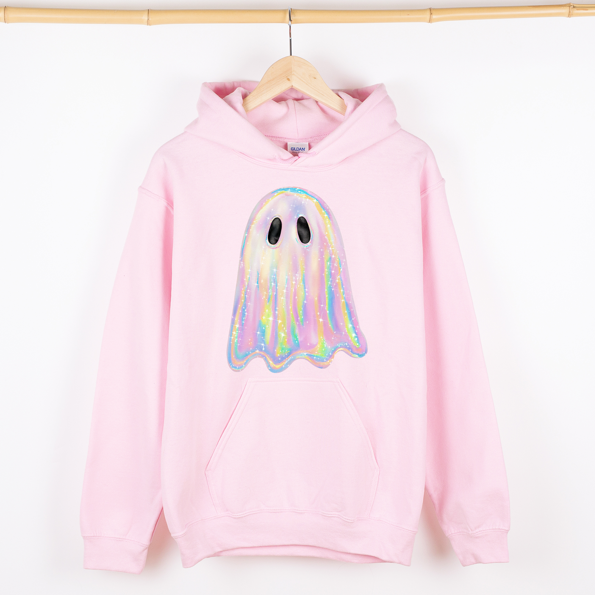 Shimmering Ghost Boo Spooky Season, Halloween Hoodie T-Shirts, Sweatshirt | PodTeesHub.com