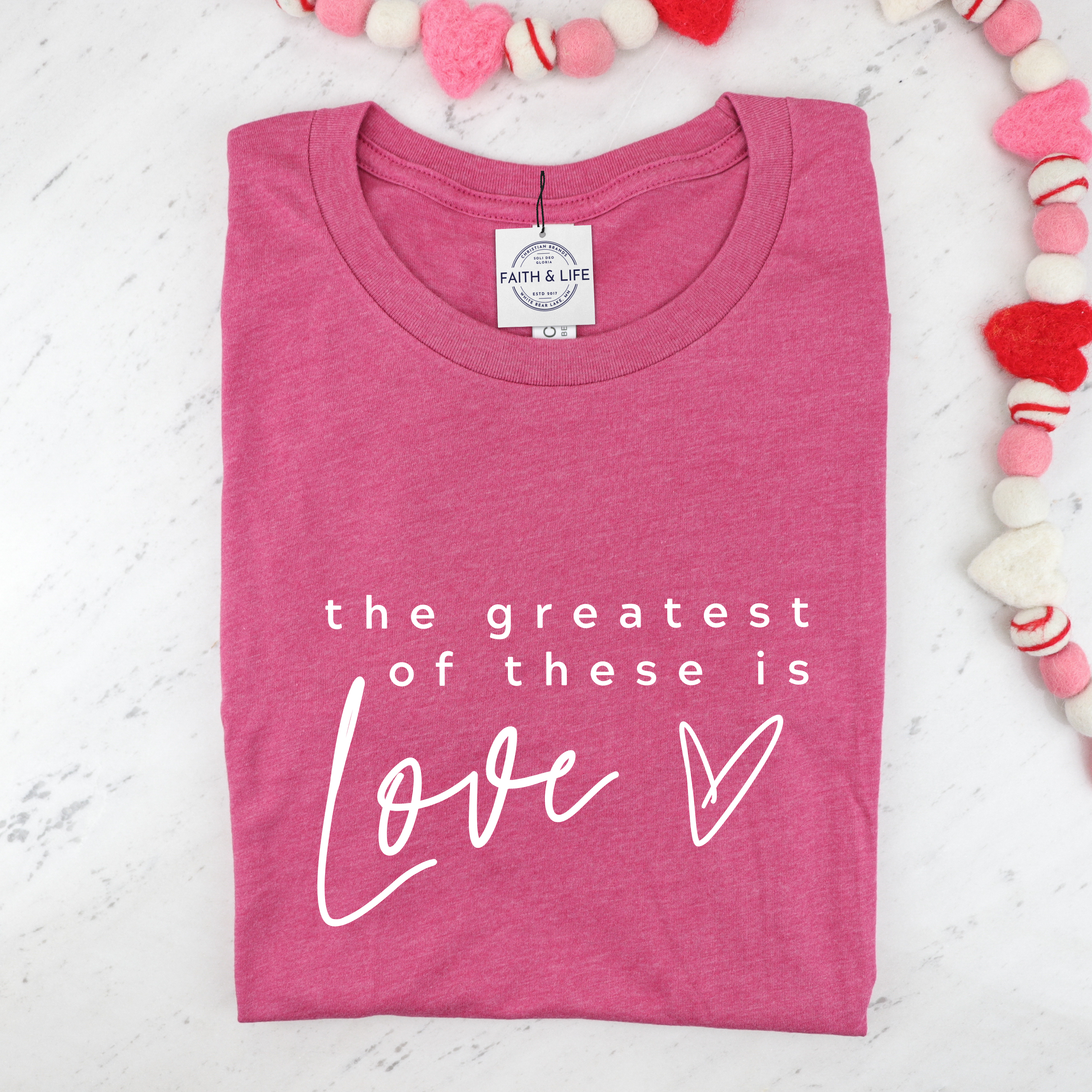 The Greatest of These Is Love Soft Valentine T-Shirt Hoodie, Sweatshirt | PodTeesHub.com