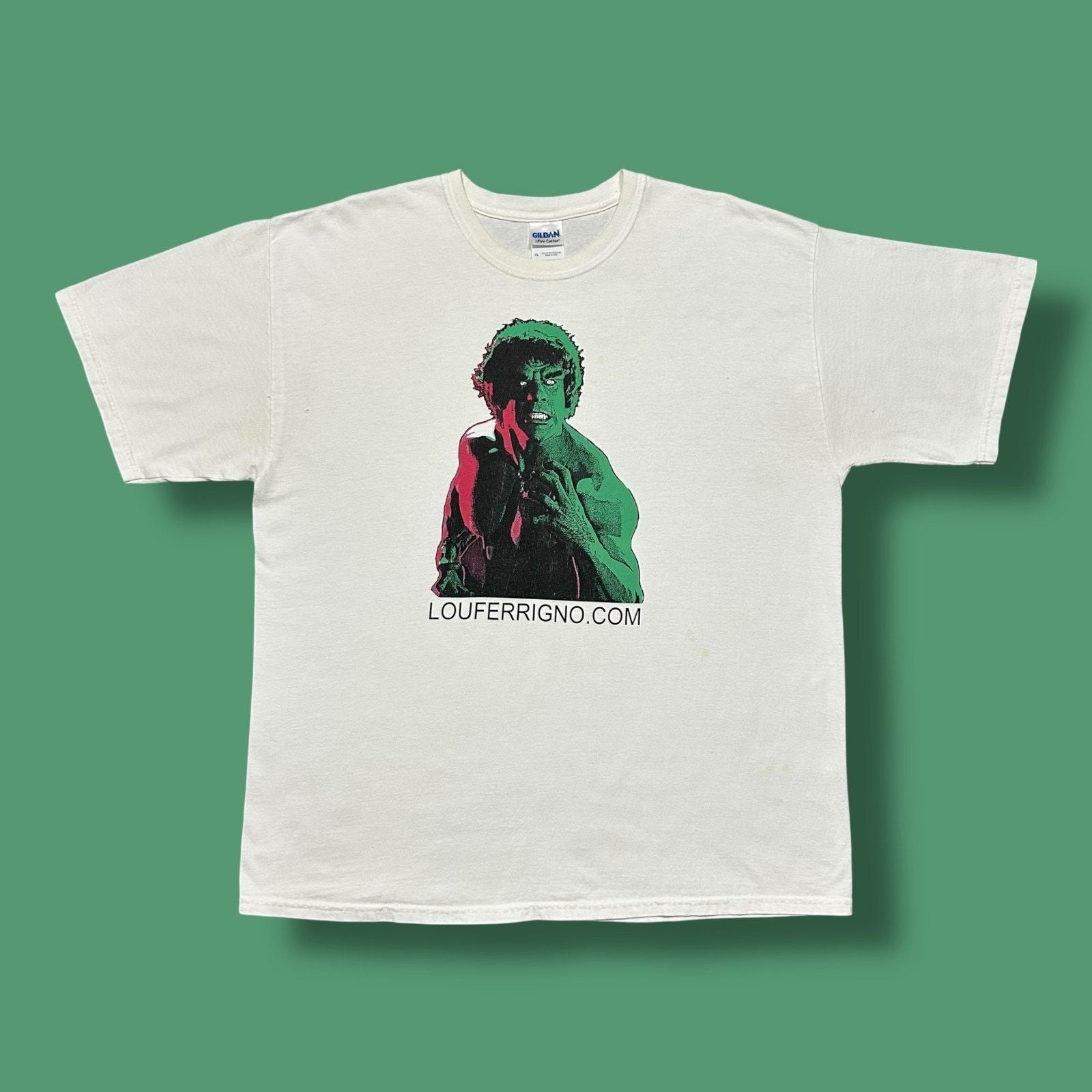 Gildan Vintage Comic Book Art Shirt Y2k Graphic Tee Lou Ferrigno Xl Hoodie, Sweatshirt | PodTeesHub.com