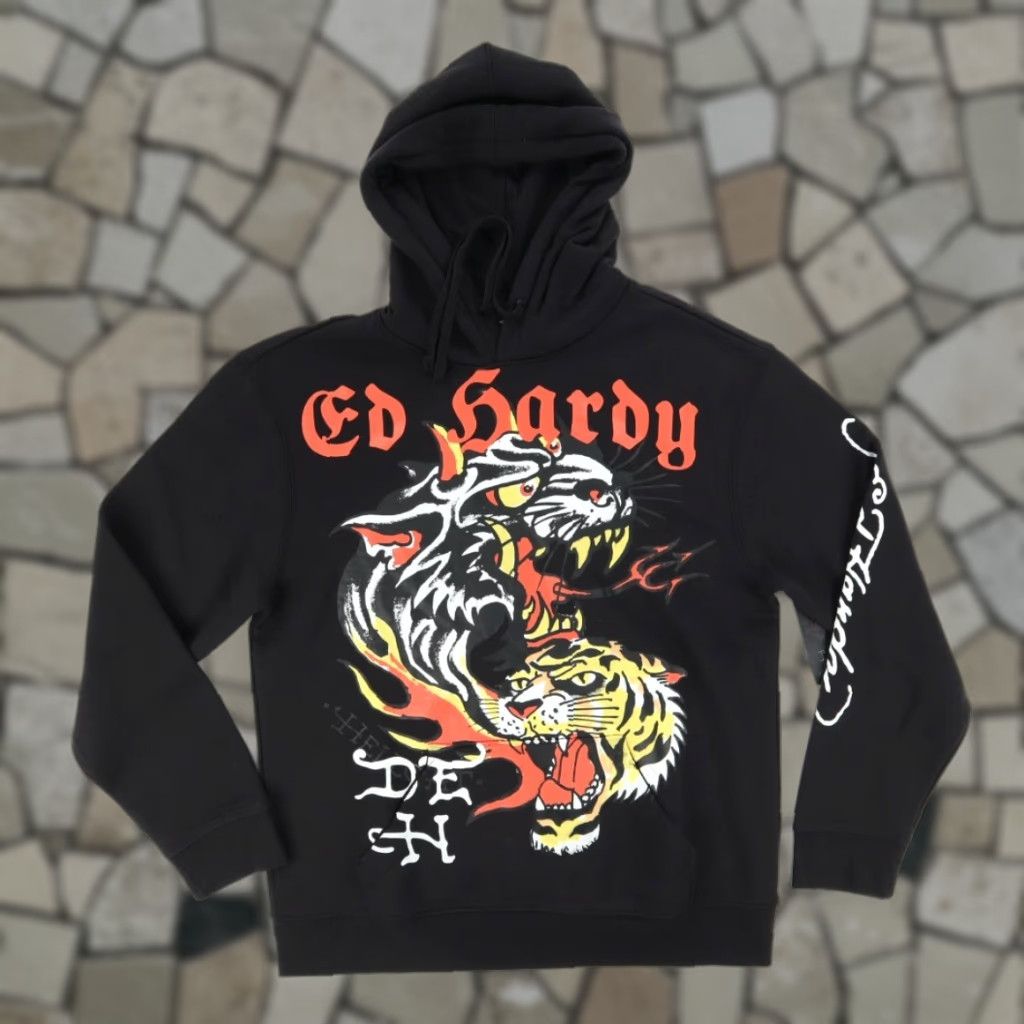 Hardy Ed Hardy Tiger Solid Long Sleeve Black S M T-Shirts, Hoodie, Sweatshirt