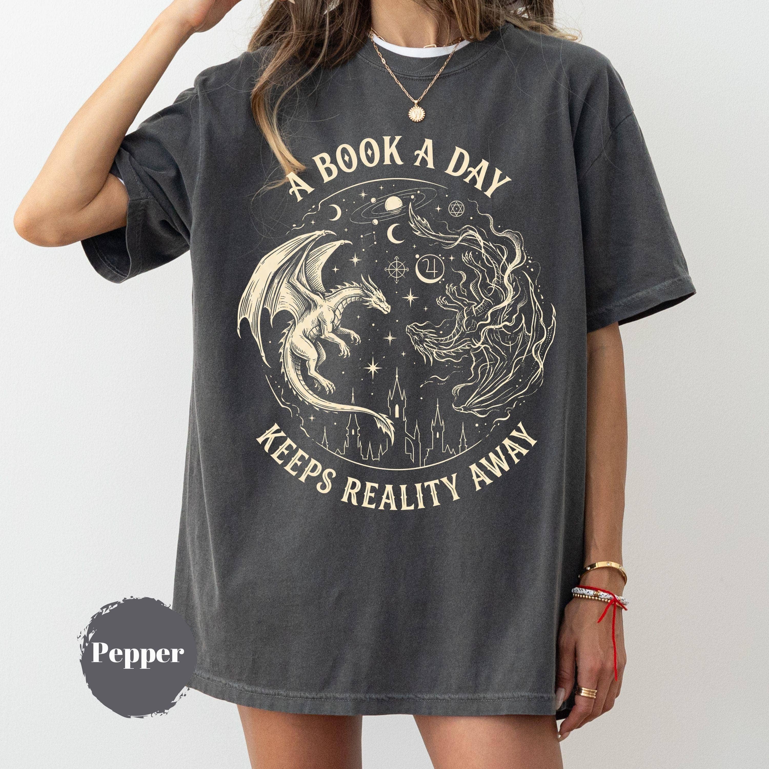 Dragon Fantasy Graphic Tee, Bookish Gift Hoodie, Sweatshirt | PodTeesHub.com
