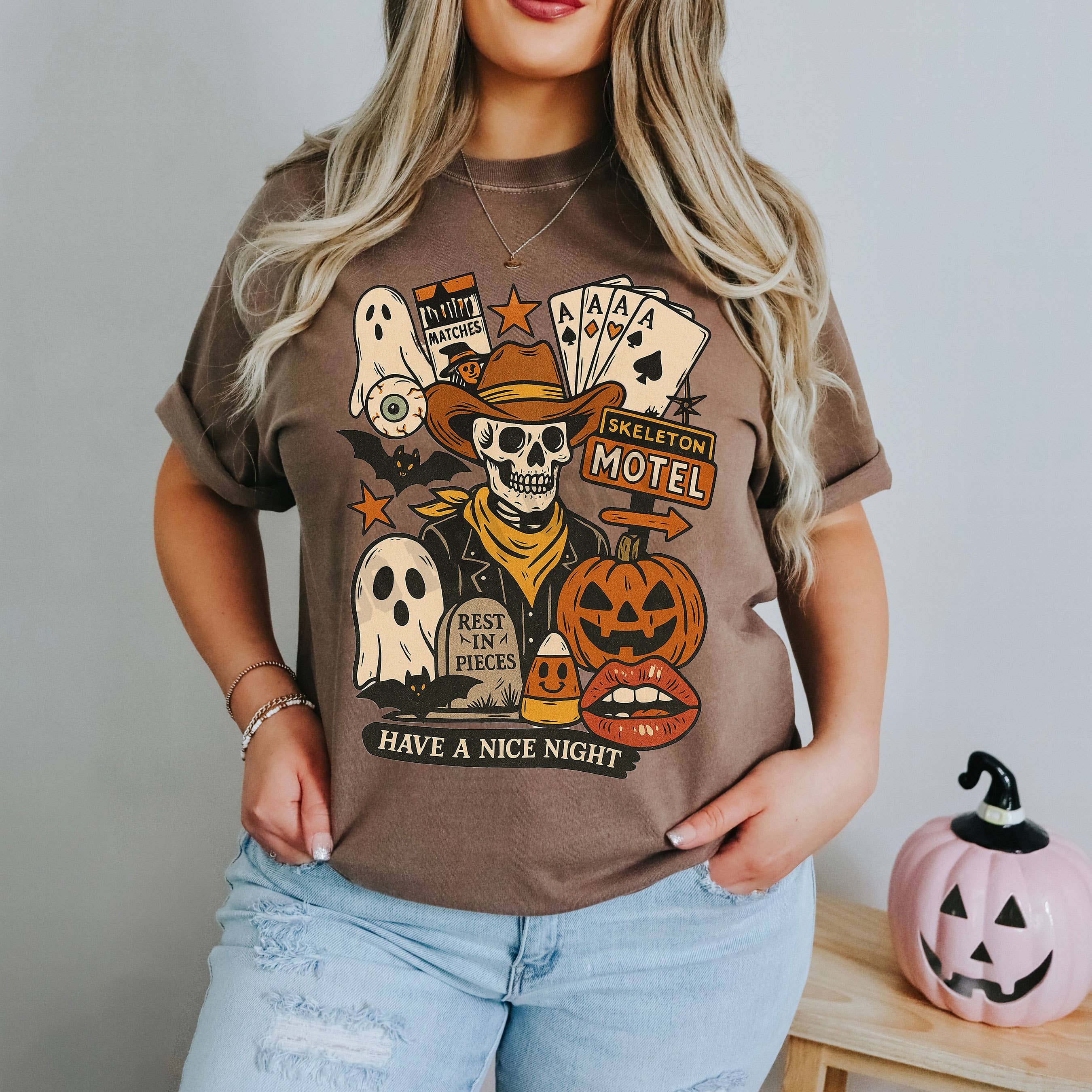 Skeleton Motel Tee Hoodie, Sweatshirt | PodTeesHub.com