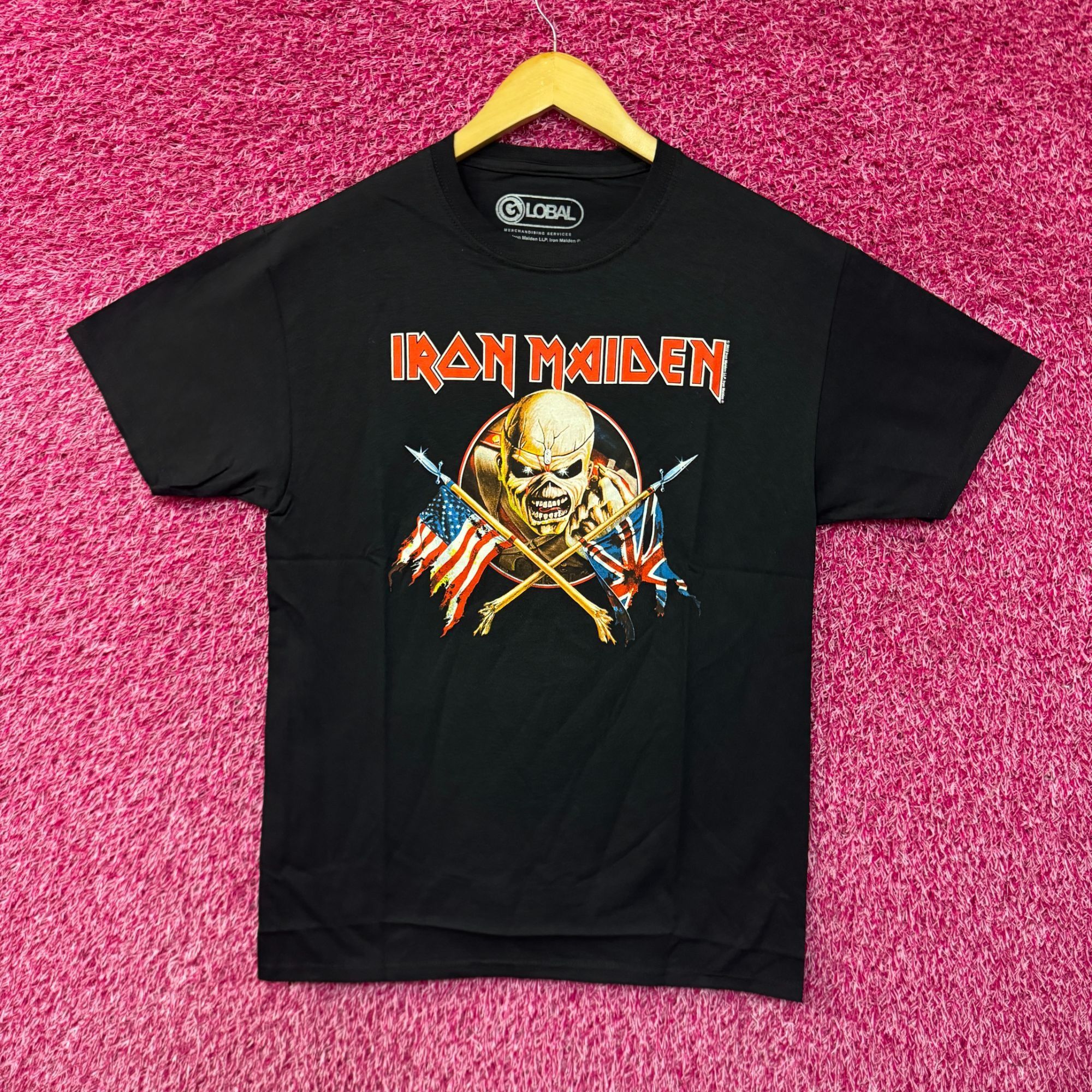 Maiden Iron Maiden The Trooper Eddie Flags Heavy Metal Band Tee M Hoodie, Sweatshirt | PodTeesHub.com