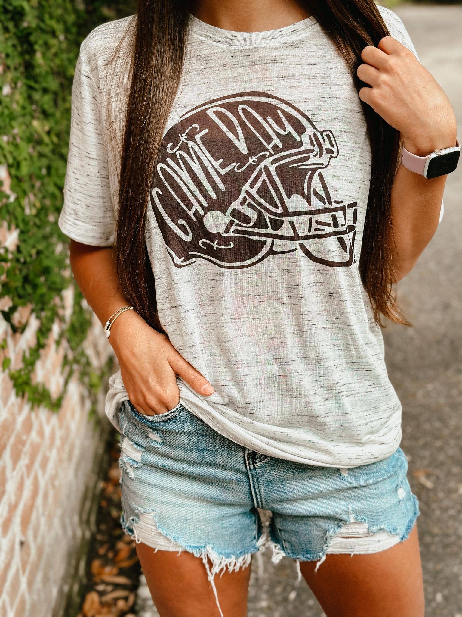 Game Day Football Helmet Marble Tee Hoodie, Sweatshirt | PodTeesHub.com