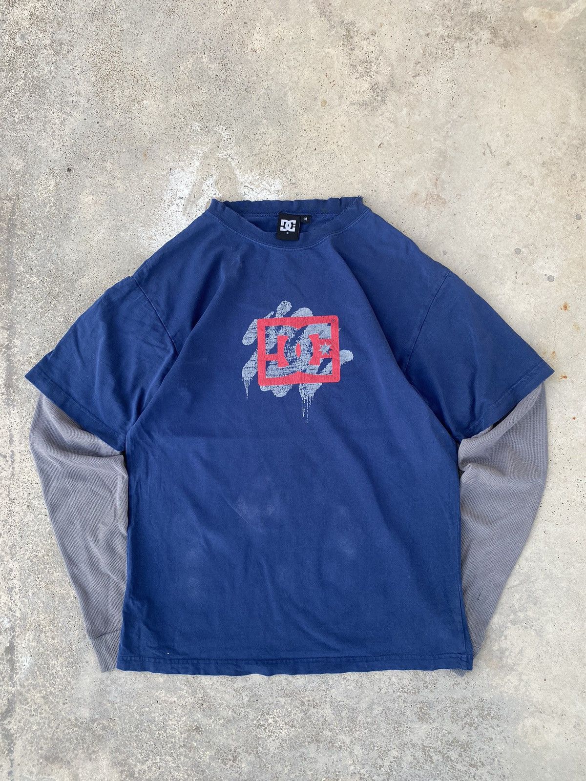 Japanese Brand X Le Grande Bleu L G B Thrashed Y2k Dc Shoe Double Layer Longsleeve T-Shirts, Hoodie, Sweatshirt
