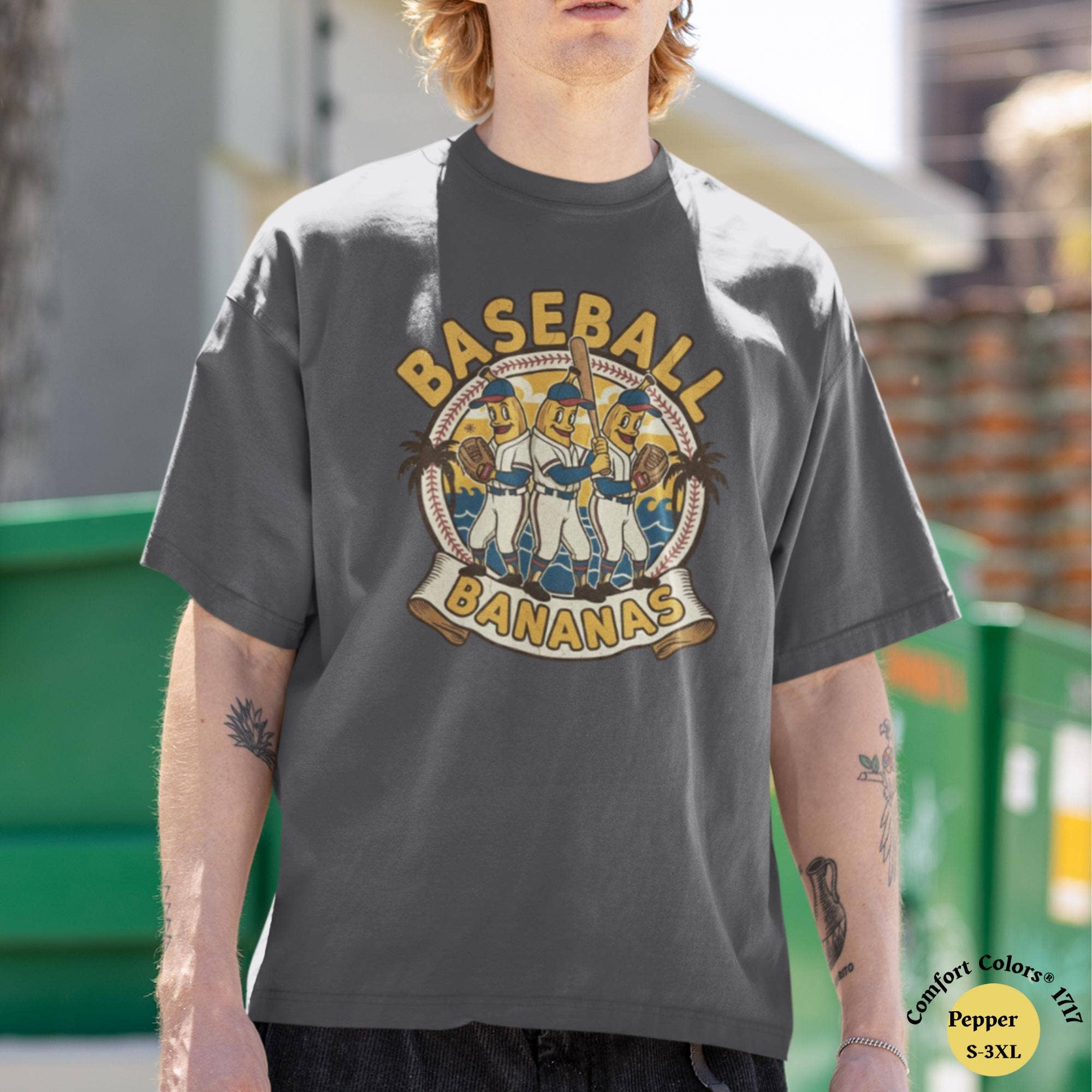 Funny Baseball Banana Graphic Tee Unisex Vintage Shirt Hoodie, Sweatshirt | PodTeesHub.com