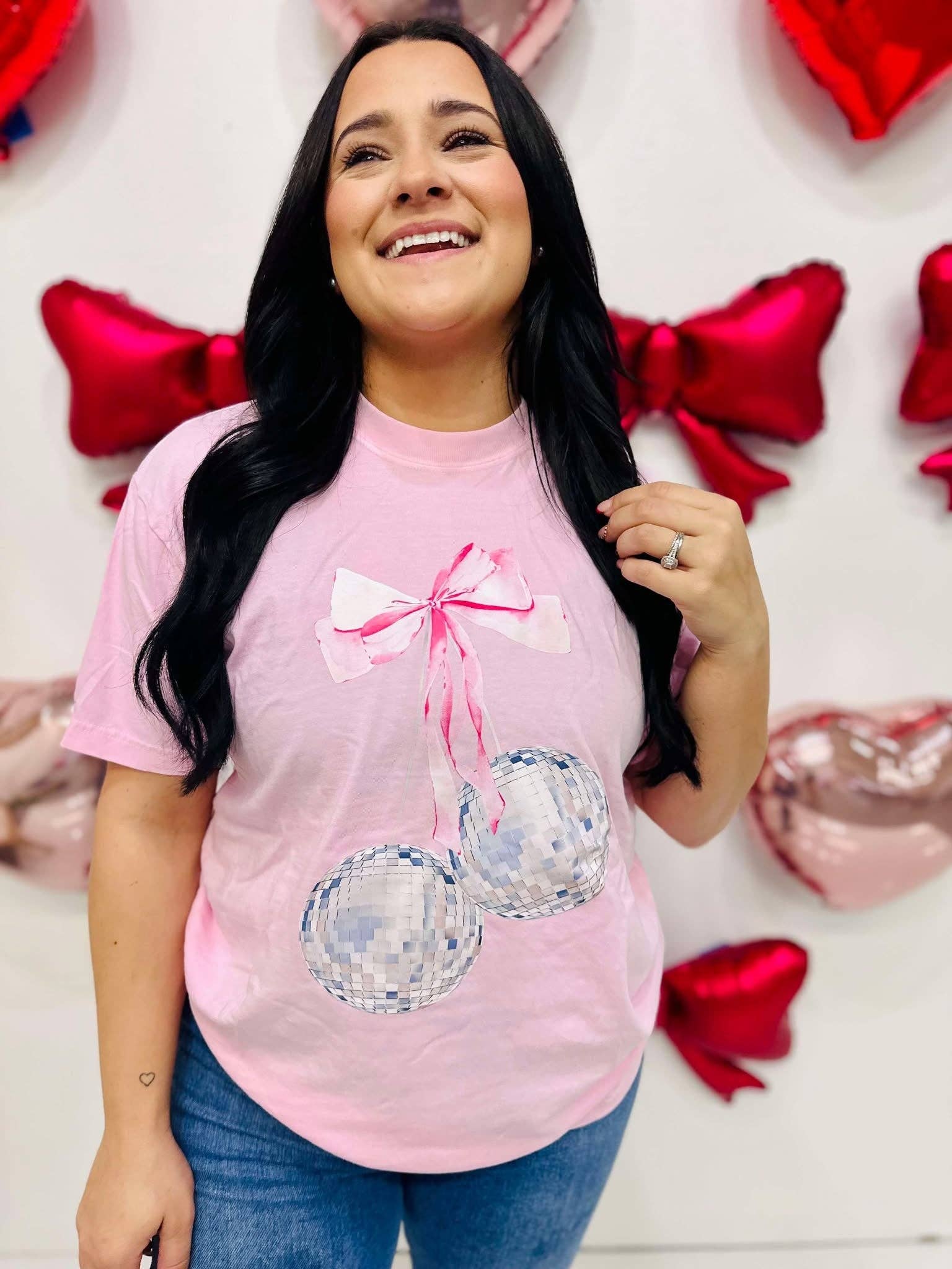 Coquette Disco Cherry's Dtf Tee Hoodie, Sweatshirt | PodTeesHub.com