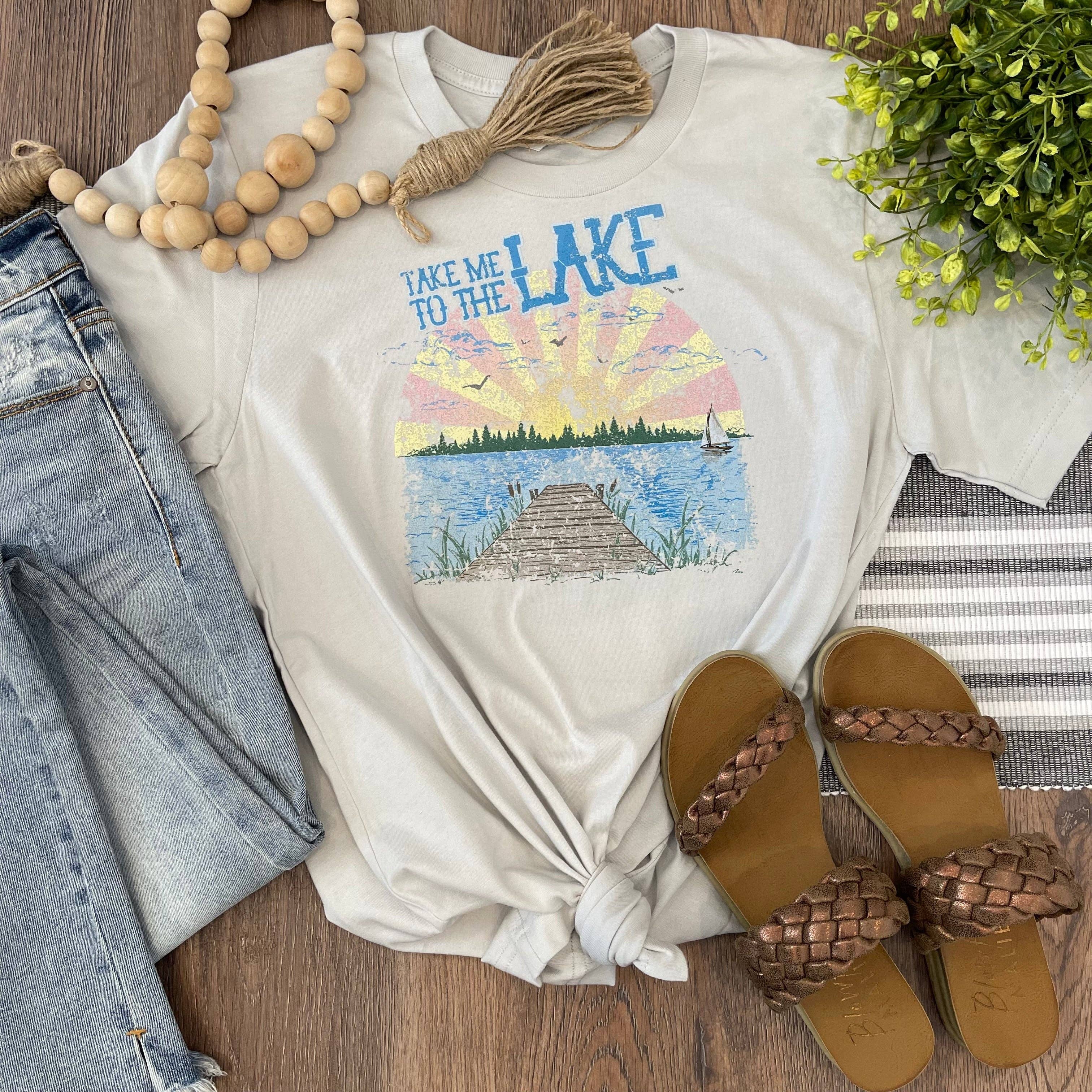 Take Me To the Lake Tee Hoodie, Sweatshirt | PodTeesHub.com