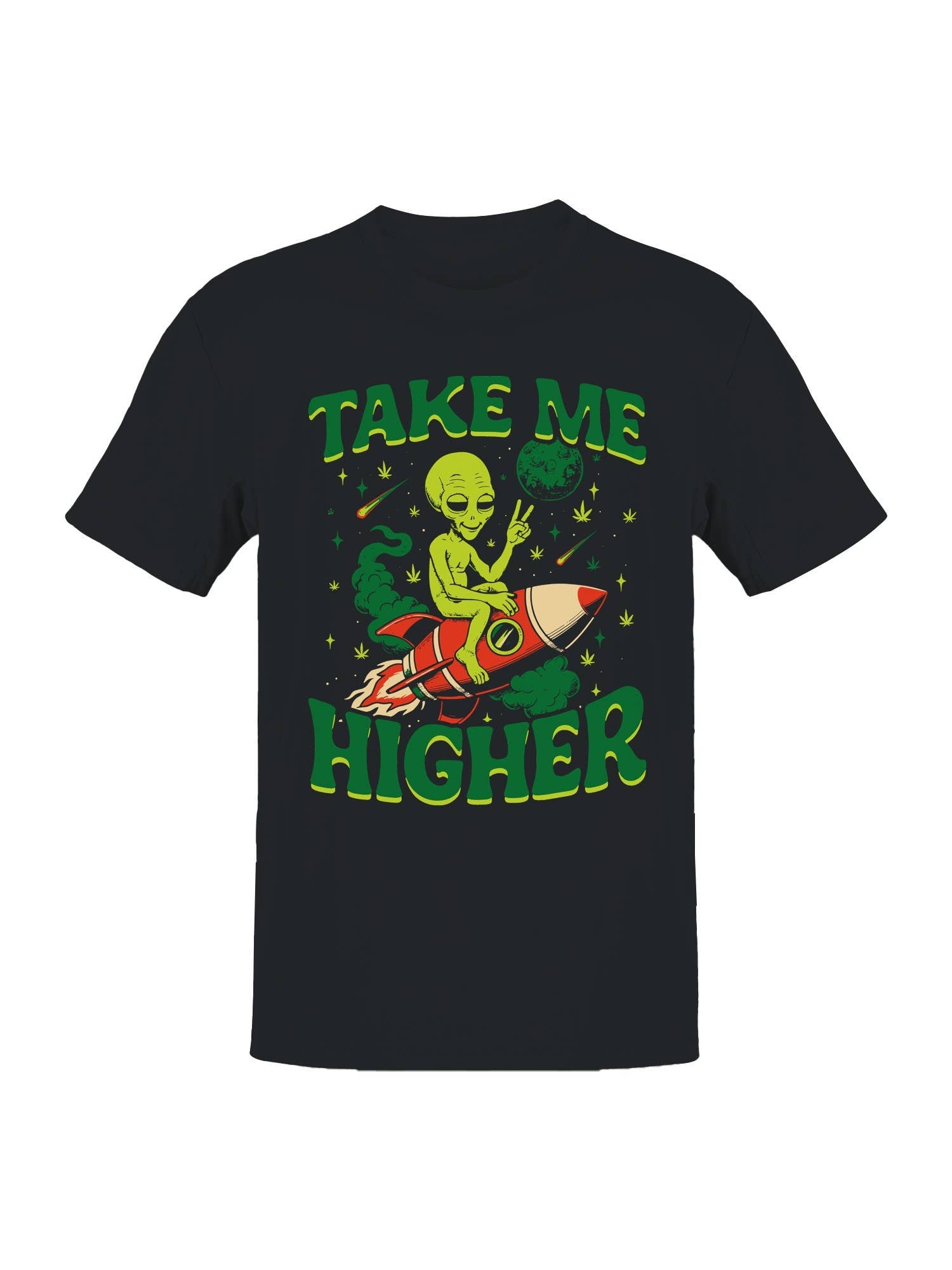 Alien Rocket Adventure Design Men's T-Shirt Hoodie, Sweatshirt | PodTeesHub.com
