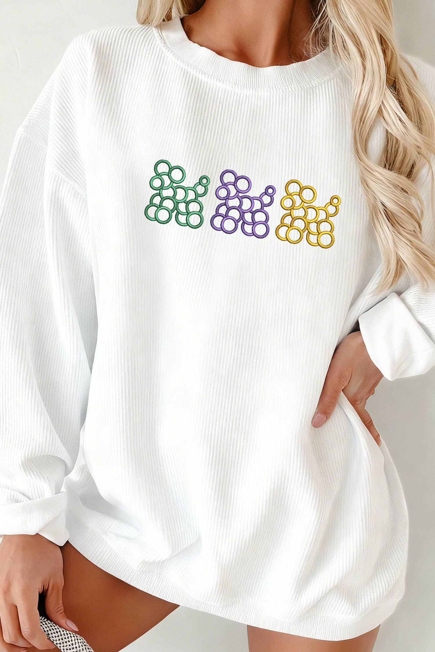 Mardi Gras Cute Balloon Dogs Embroidered Sweatshirt (S-3XL) T-Shirts, Hoodie | PodTeesHub.com